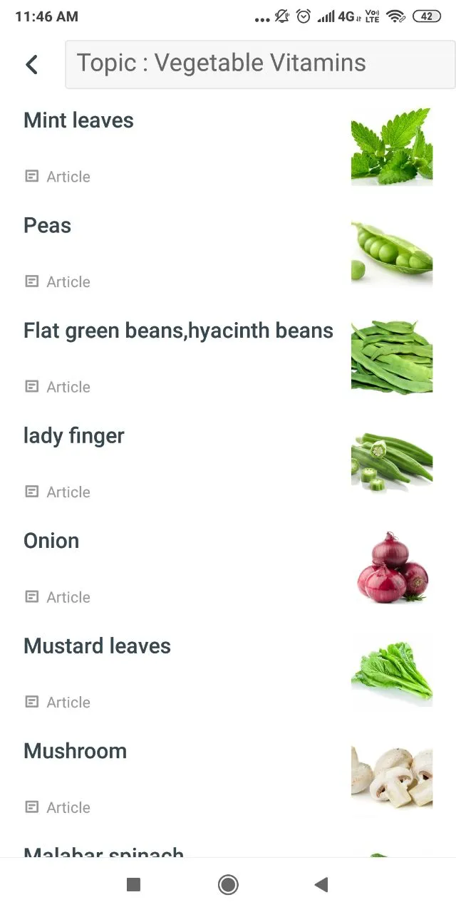 Fruits Vegetables Vitamins | Indus Appstore | Screenshot