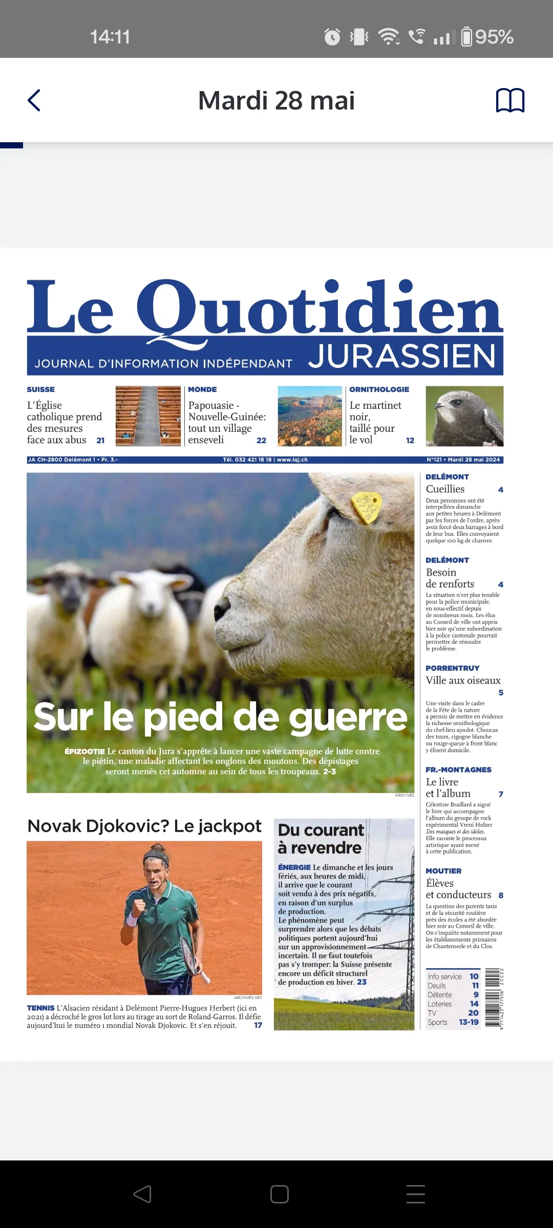 Le Quotidien Jurassien | Indus Appstore | Screenshot