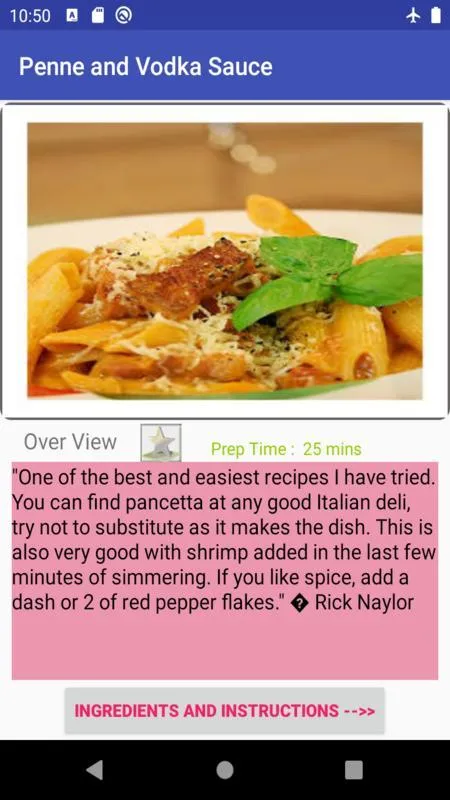 pasta n 30 minute: food recipe | Indus Appstore | Screenshot