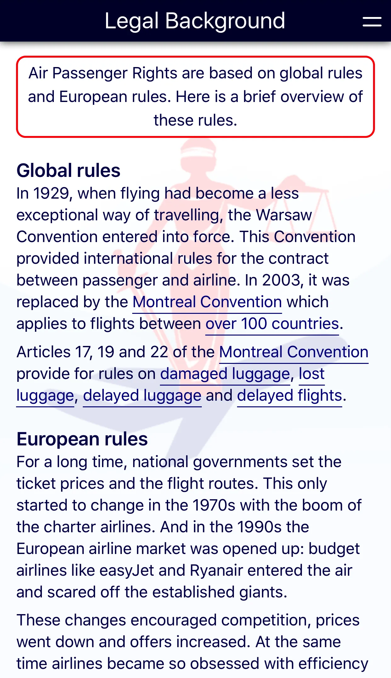 Air Passenger Rights | Indus Appstore | Screenshot