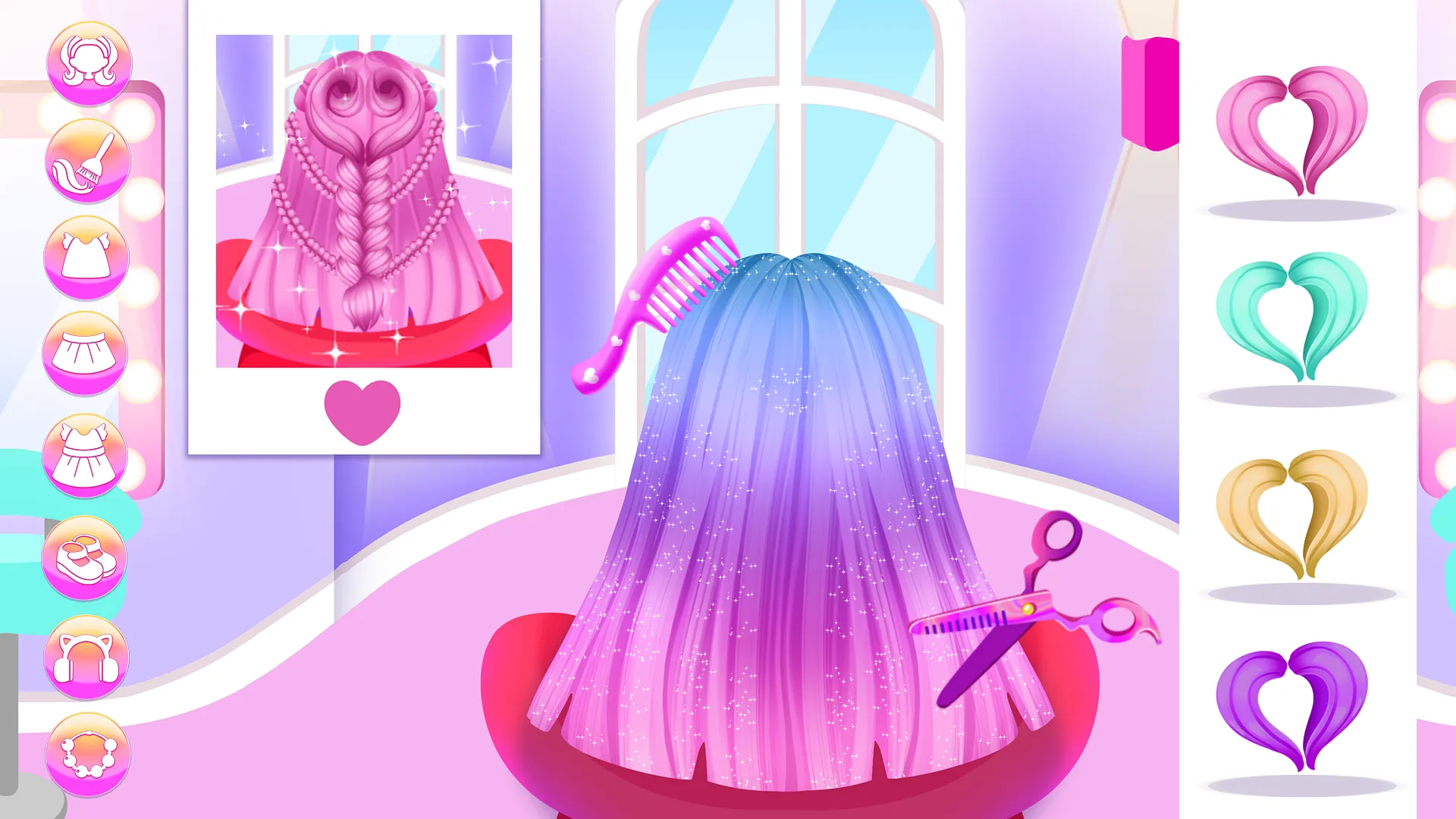 Hair Salon and Dress Up Girl | Indus Appstore | Screenshot