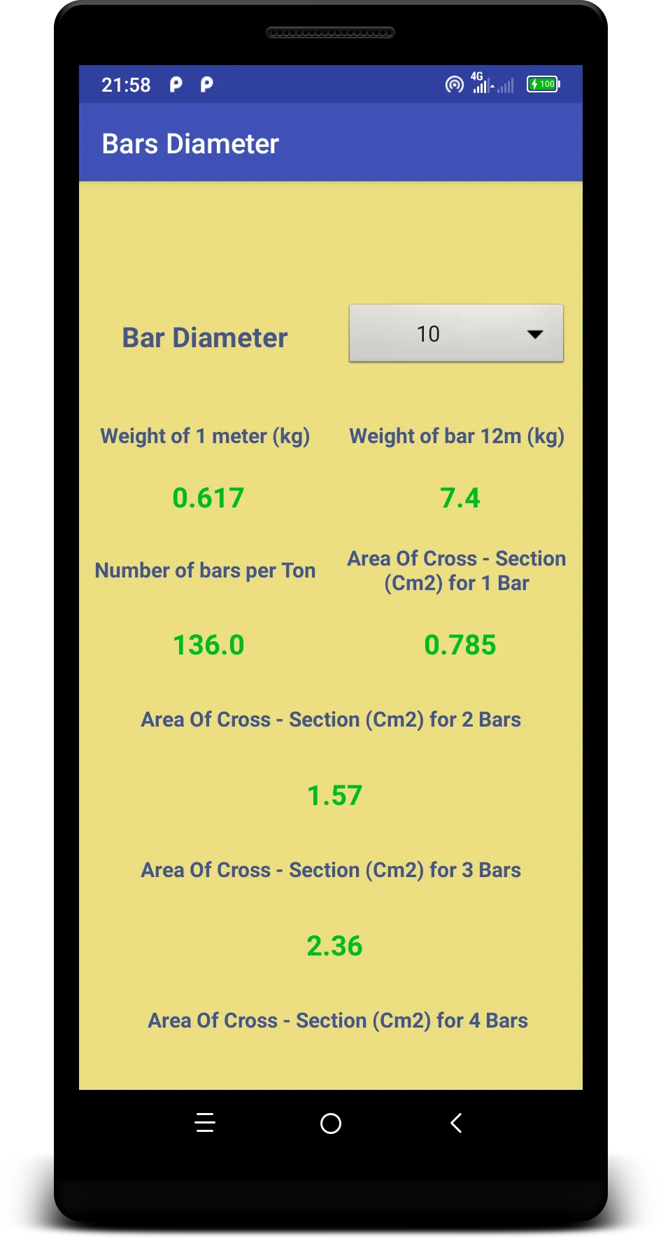 Bars Diameter | Indus Appstore | Screenshot