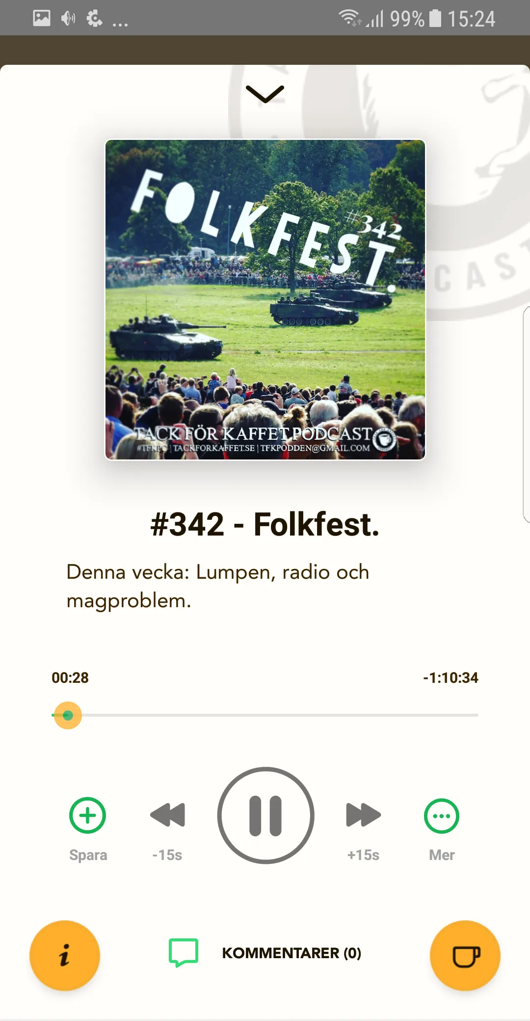 Tack För Kaffet - Humorpodcast | Indus Appstore | Screenshot