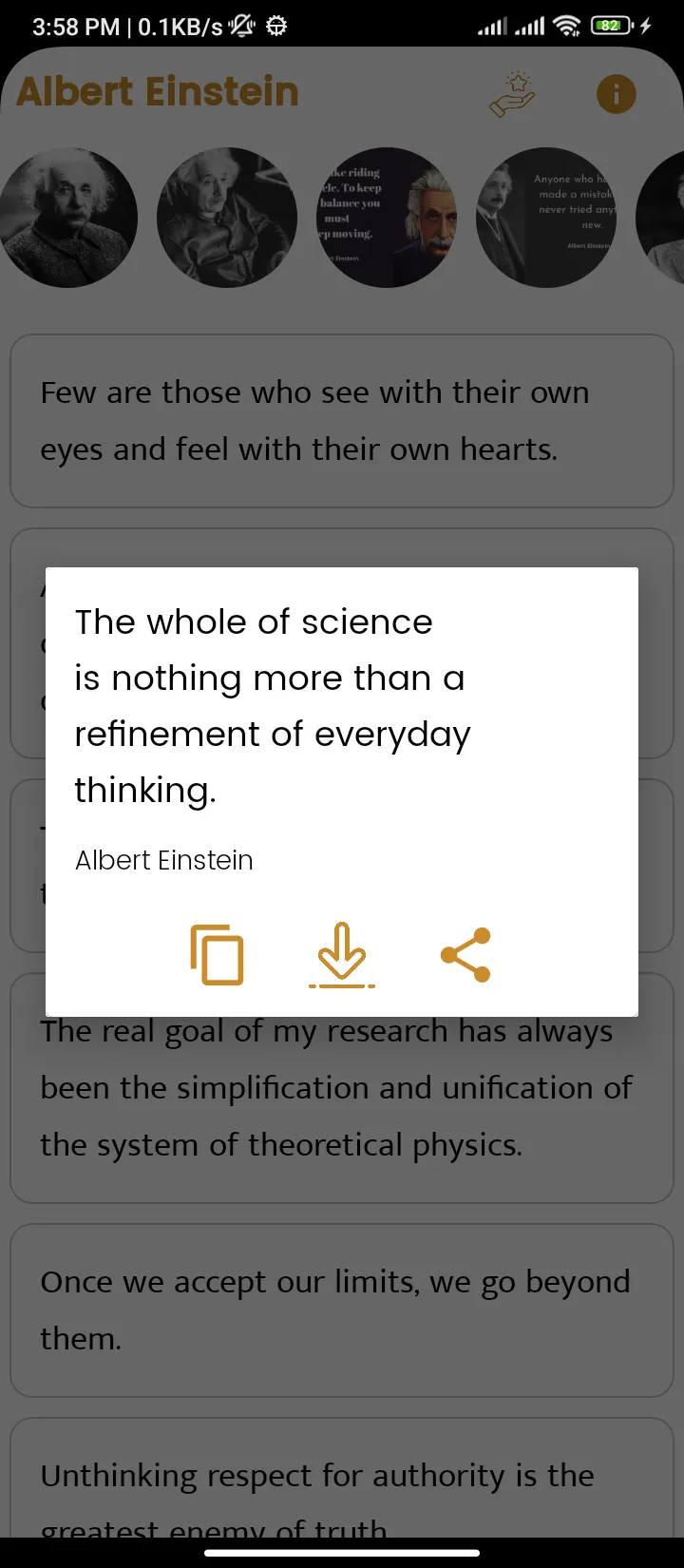 Albert Einstein Quotes | Indus Appstore | Screenshot