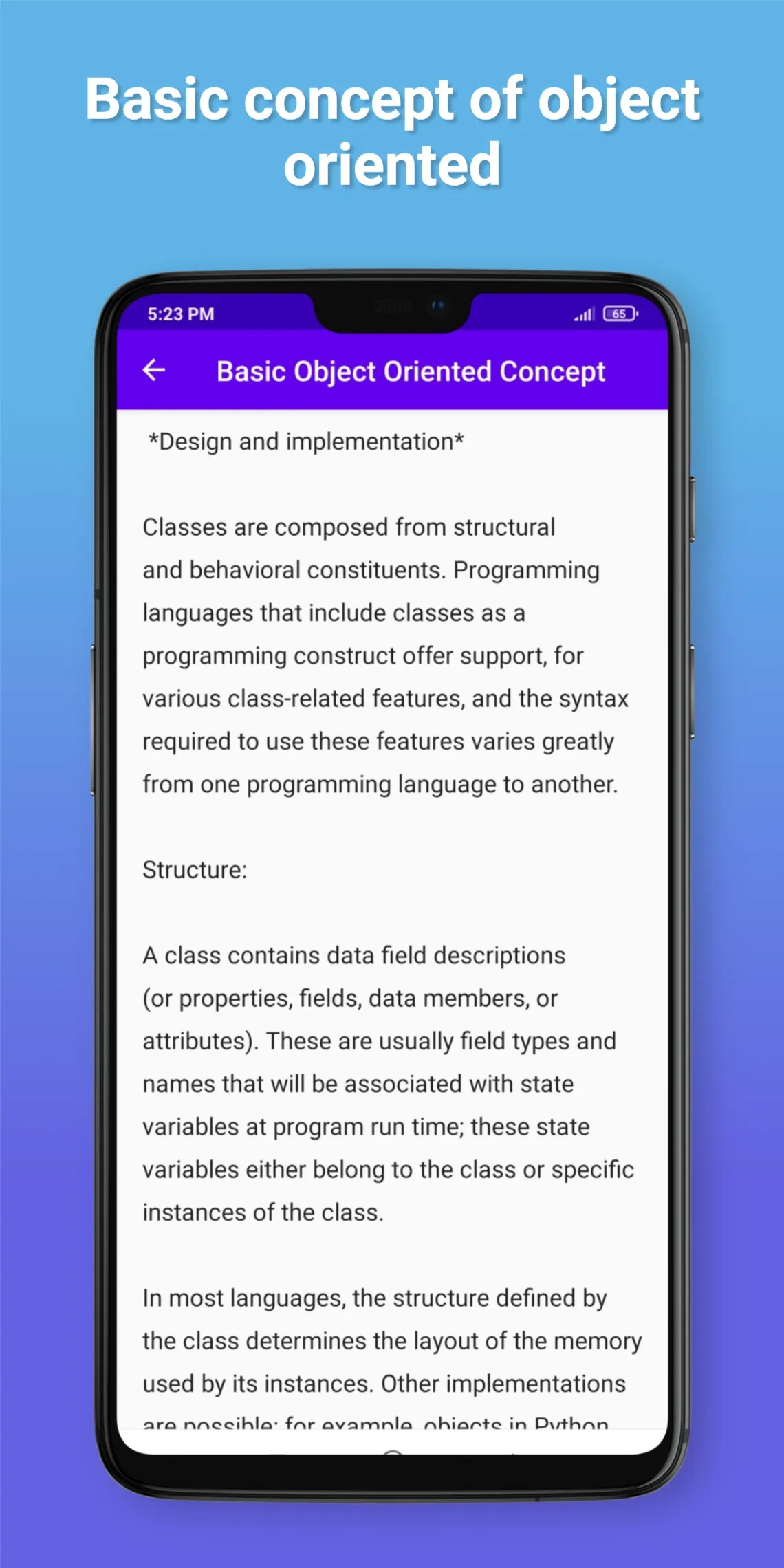 Basic Object Oriented Concept | Indus Appstore | Screenshot