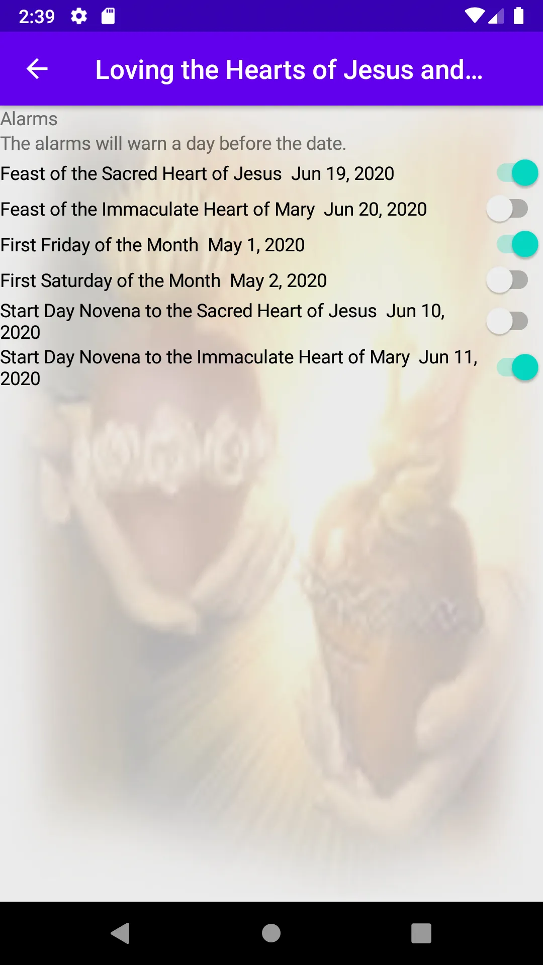 Loving the Hearts of Jesus and | Indus Appstore | Screenshot