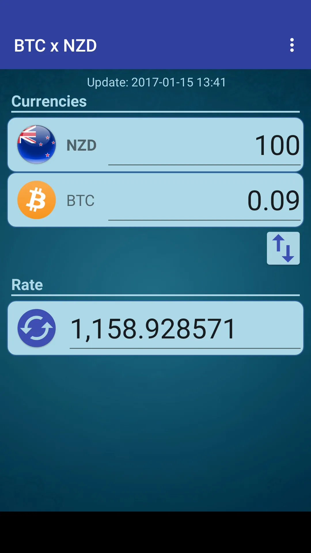 Bitcoin x New Zealand Dollar | Indus Appstore | Screenshot