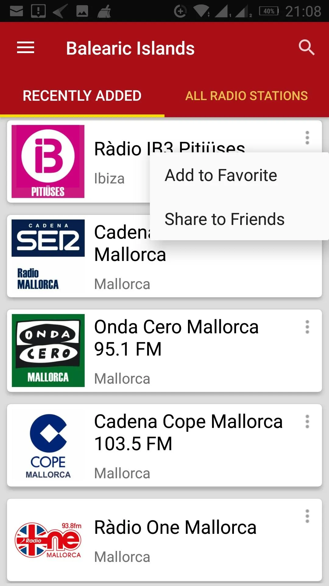 Balearic Islands Radio Station | Indus Appstore | Screenshot