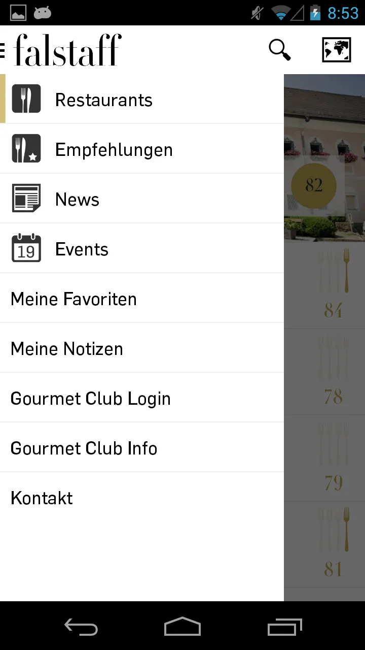 Restaurantguide Falstaff | Indus Appstore | Screenshot