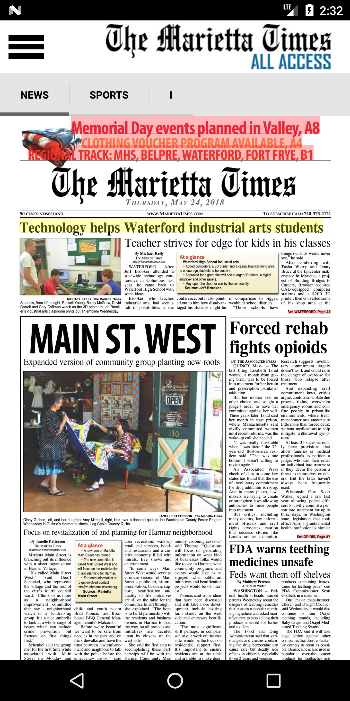 The Marietta Times All Access | Indus Appstore | Screenshot