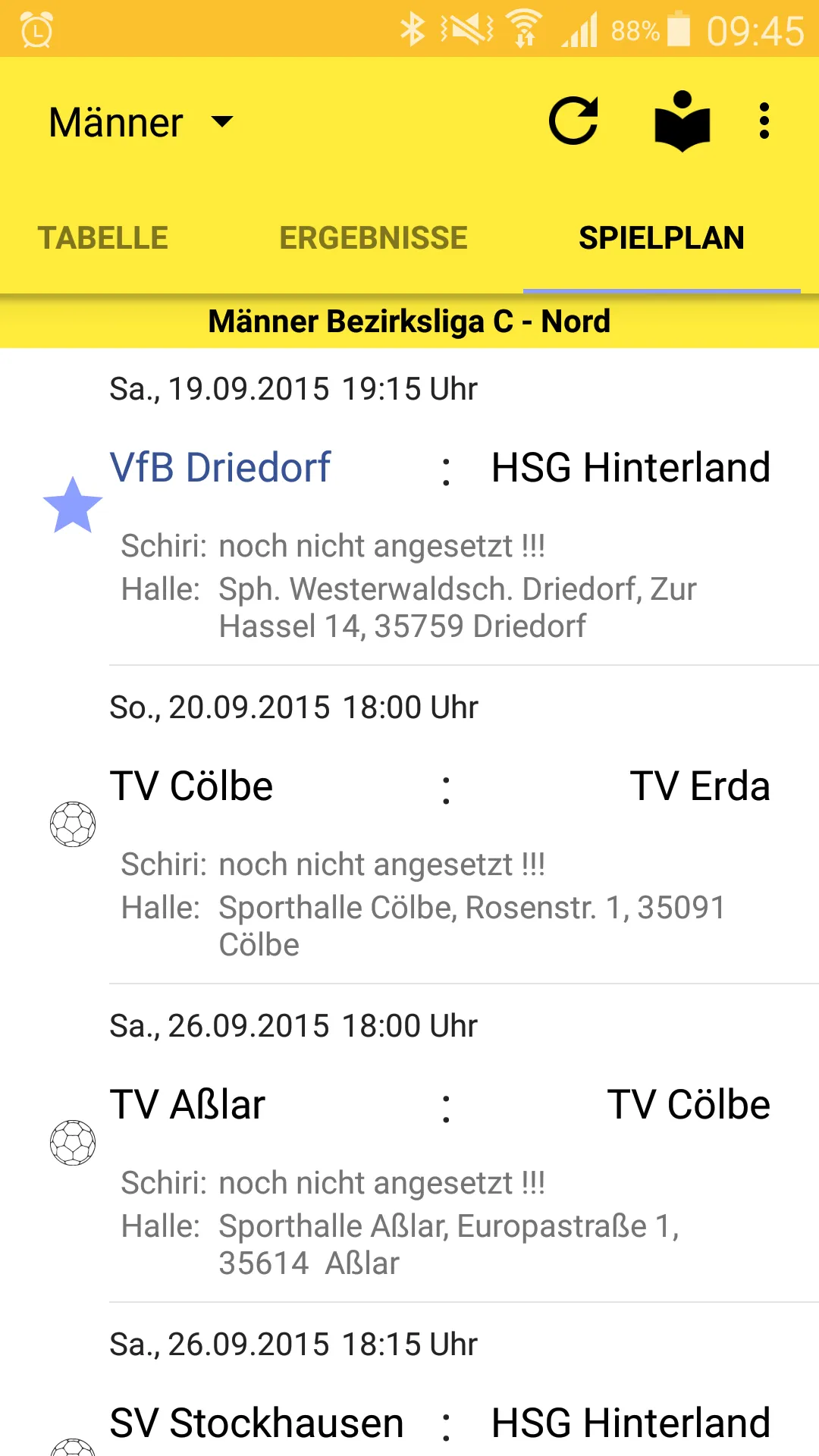 VfB Driedorf Handball | Indus Appstore | Screenshot