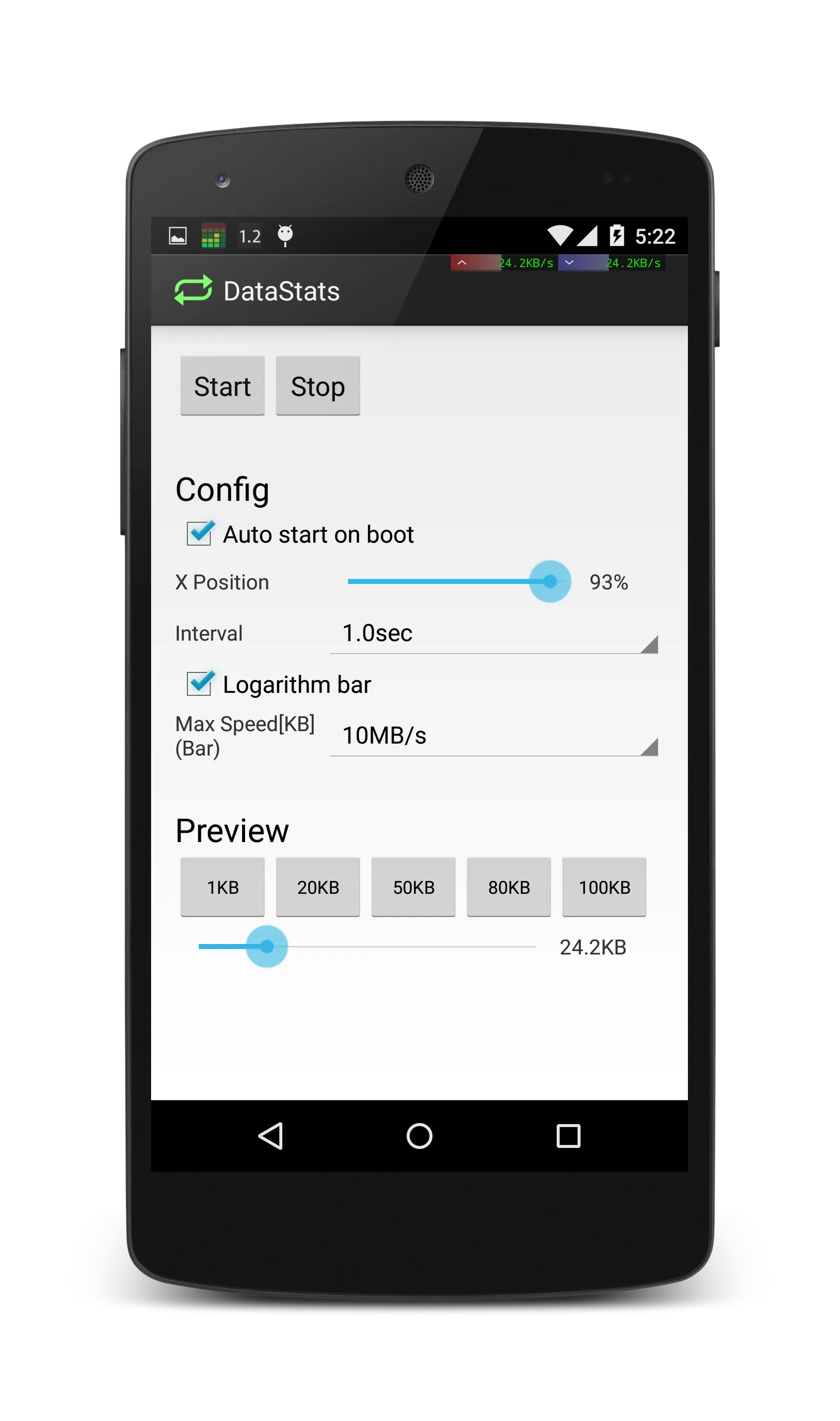 Data Stats | Indus Appstore | Screenshot