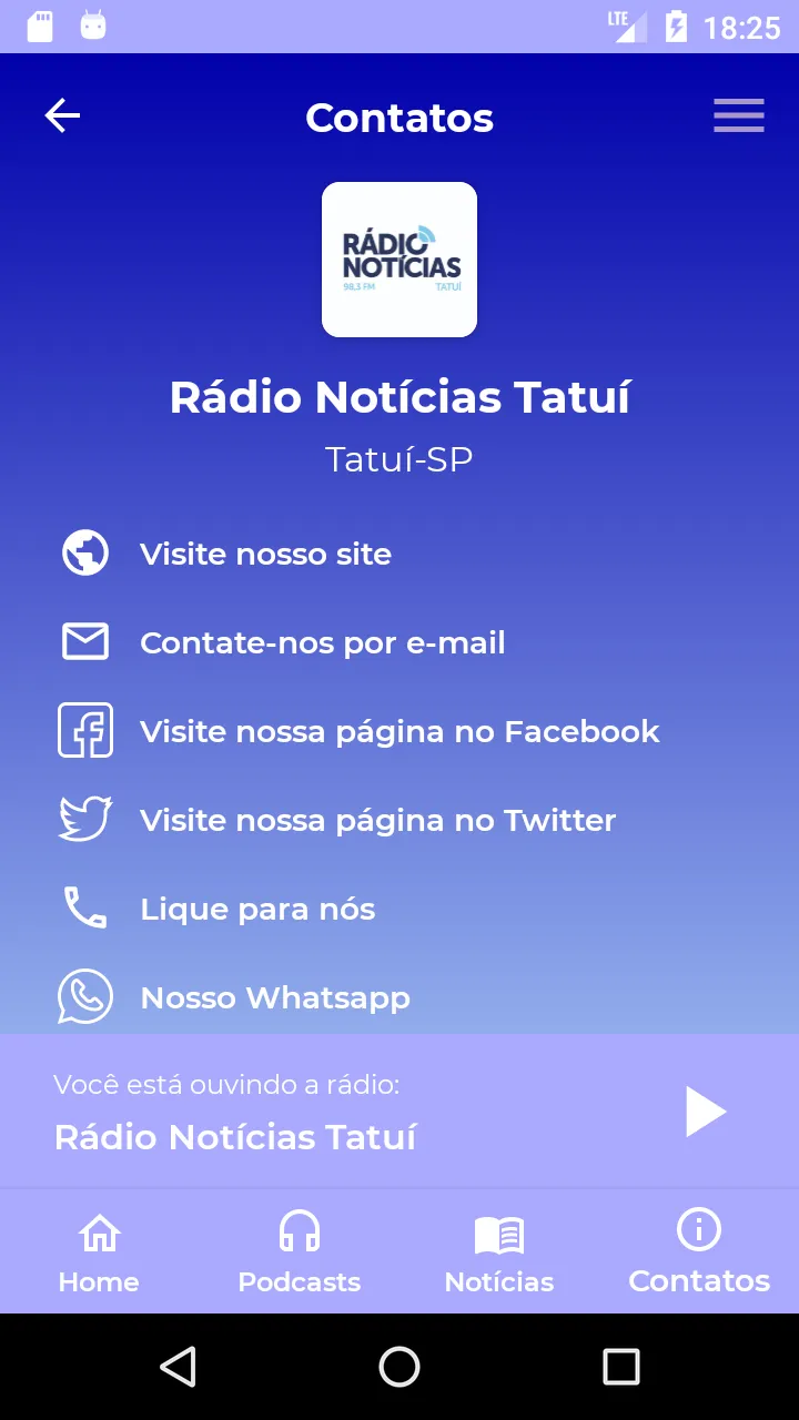 Rádio Notícias Tatuí | Indus Appstore | Screenshot