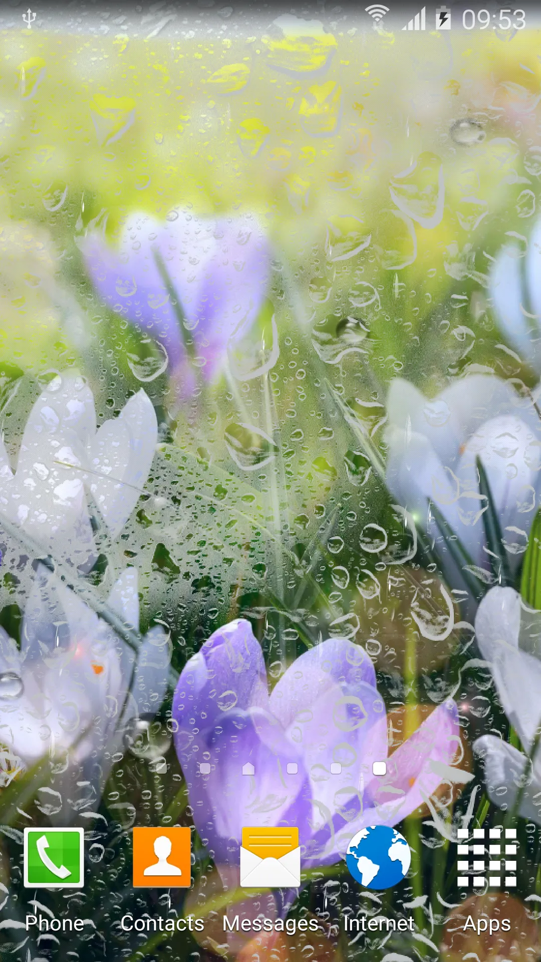 Rainy Flowers Live Wallpaper | Indus Appstore | Screenshot