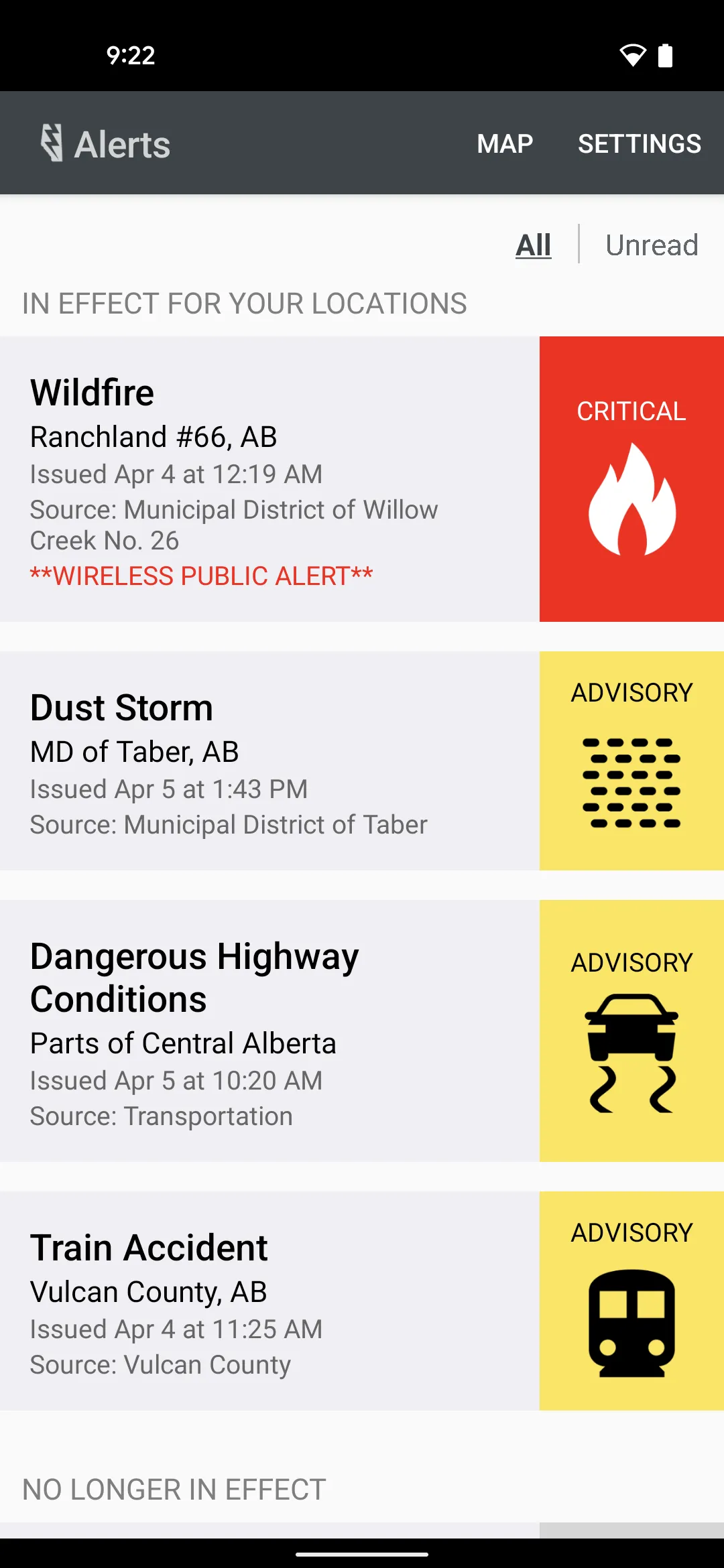 Alberta Emergency Alert | Indus Appstore | Screenshot