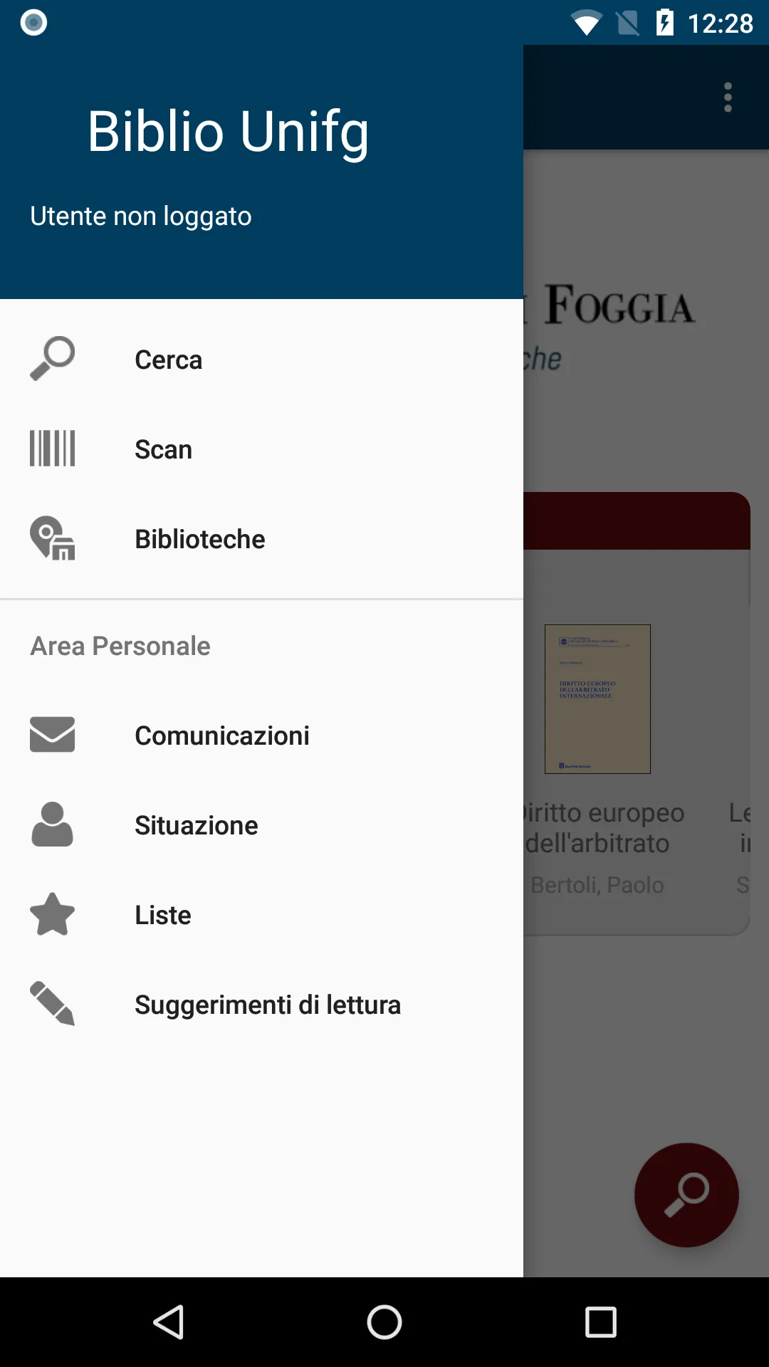 Biblio Unifg | Indus Appstore | Screenshot