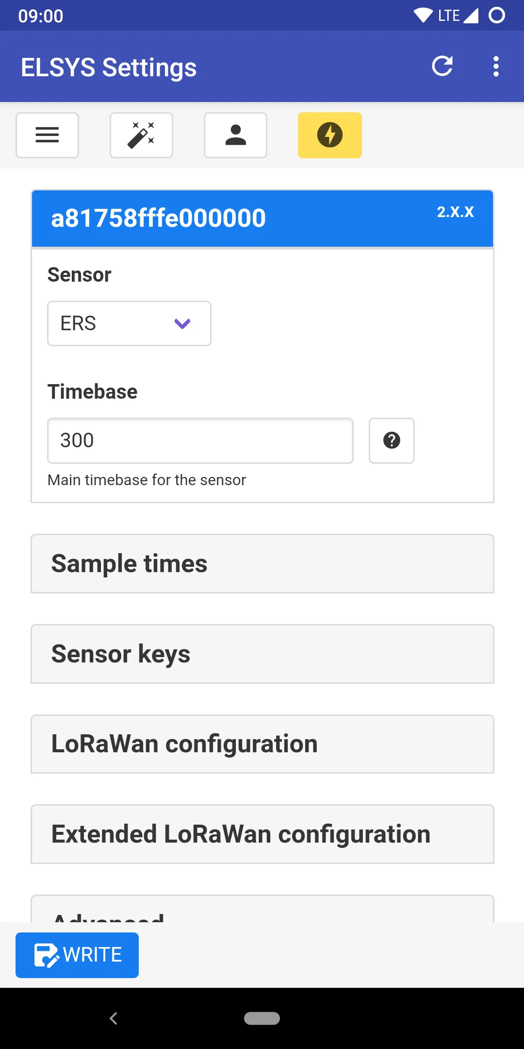 Sensor settings | Indus Appstore | Screenshot