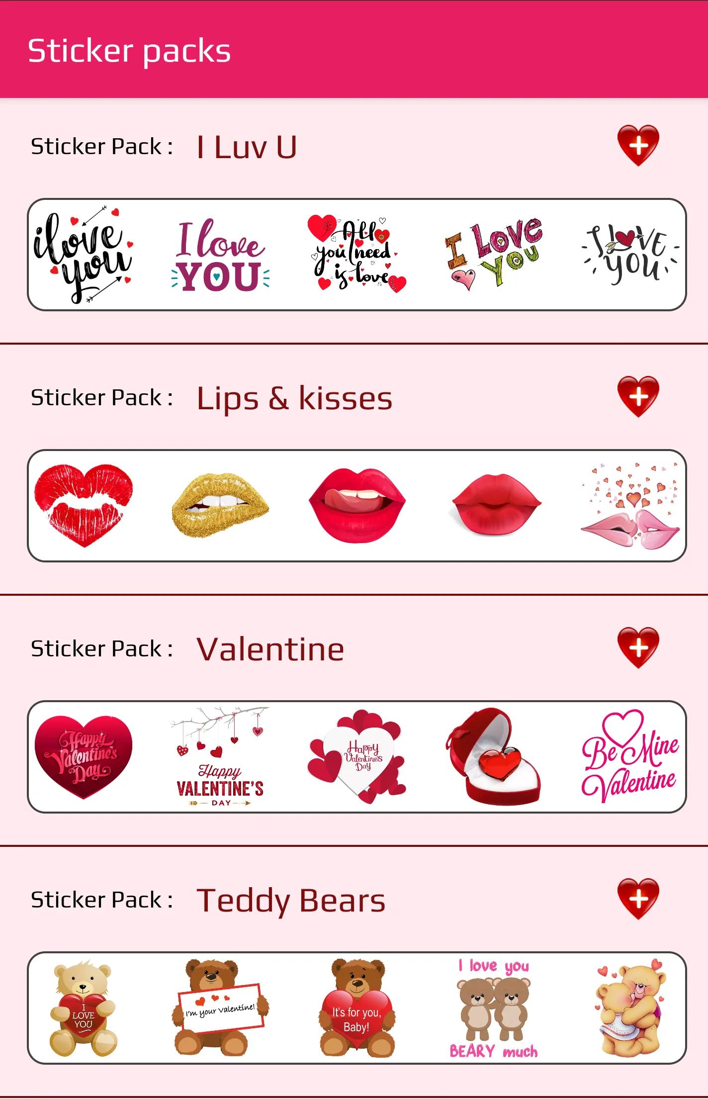 Love Stickers | Indus Appstore | Screenshot