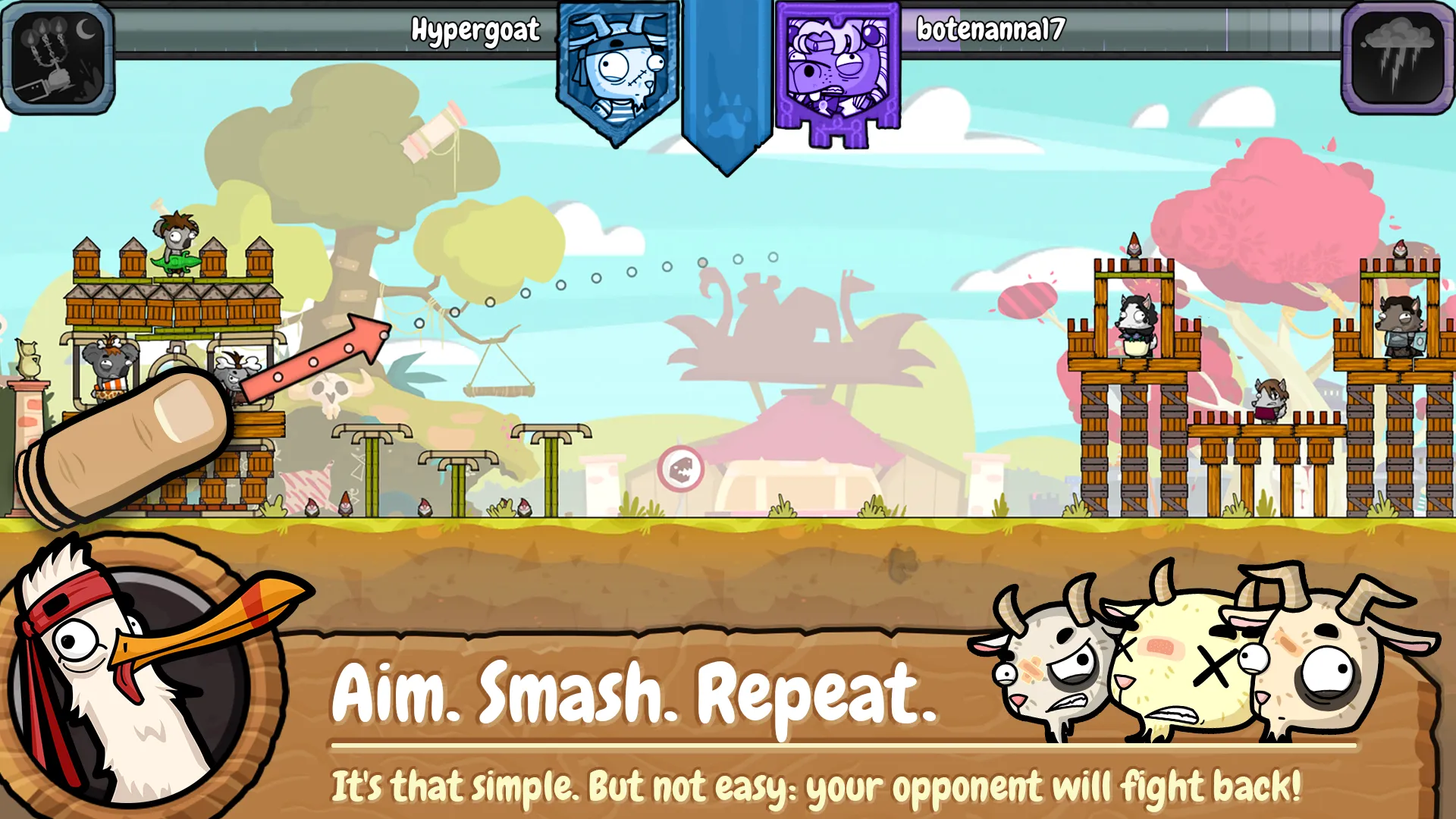 Angrymals: aim, smash, repeat | Indus Appstore | Screenshot