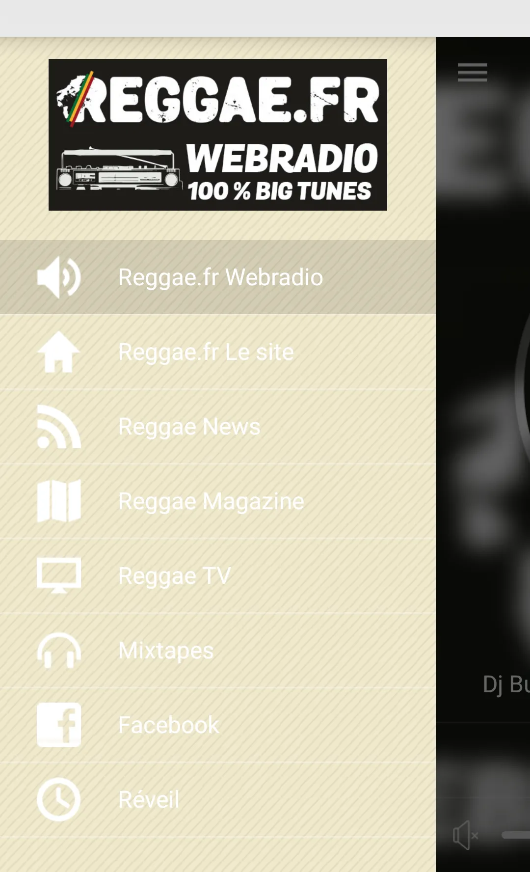 Reggae.fr Webradio | Indus Appstore | Screenshot