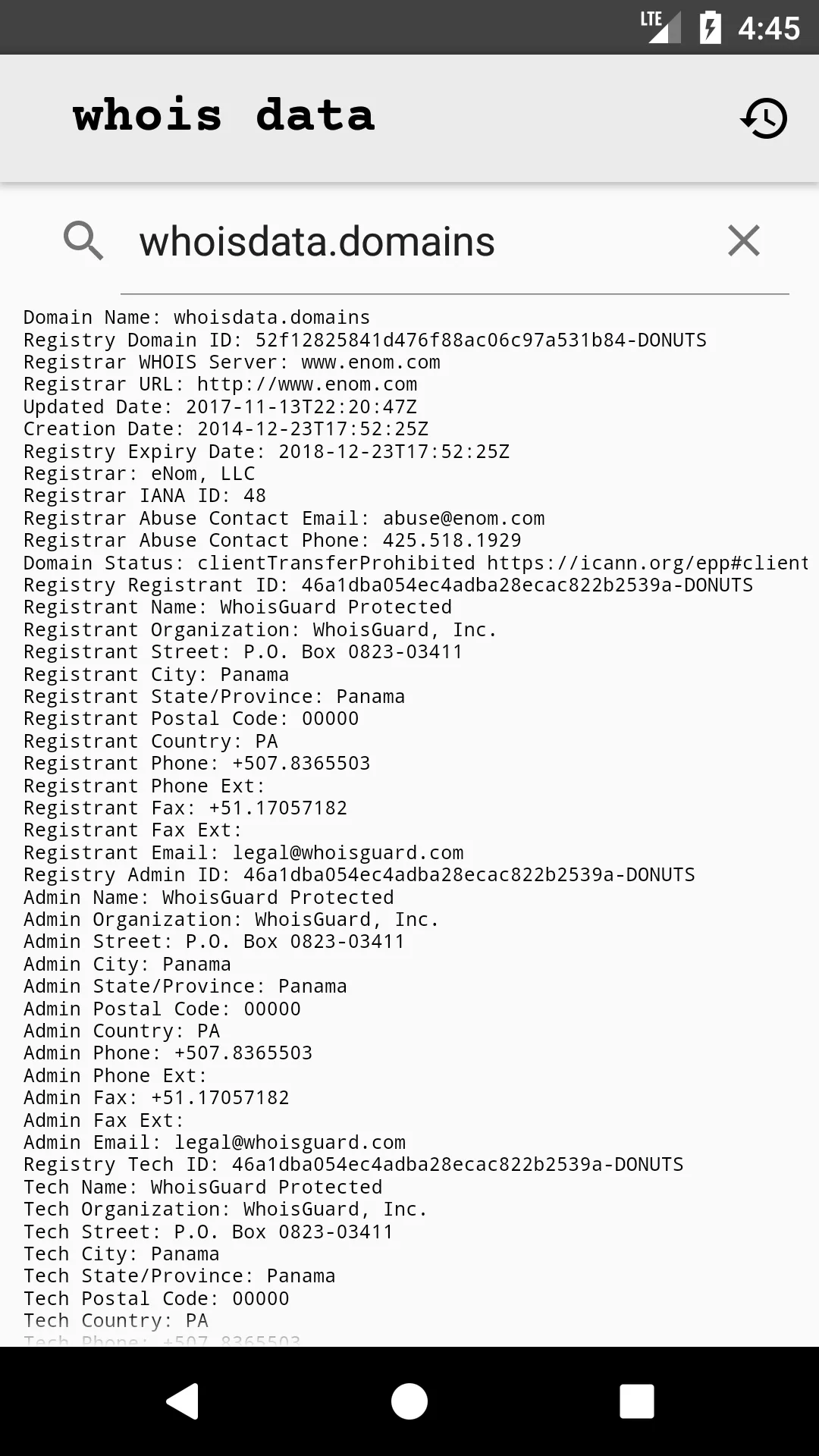 Whois Data - Domain Whois Look | Indus Appstore | Screenshot