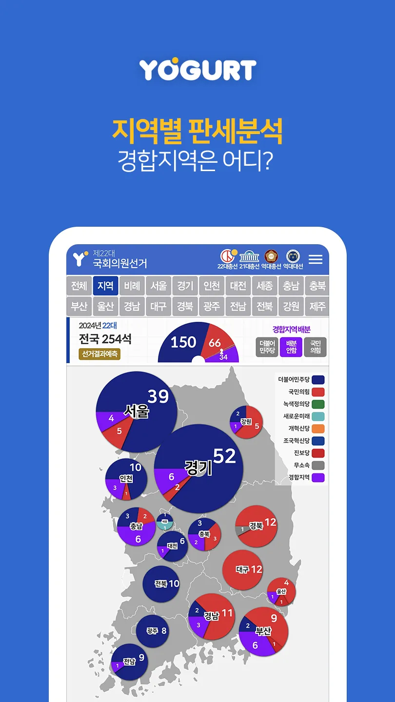 선거끝판왕-2024국회의원선거개표결과 | Indus Appstore | Screenshot