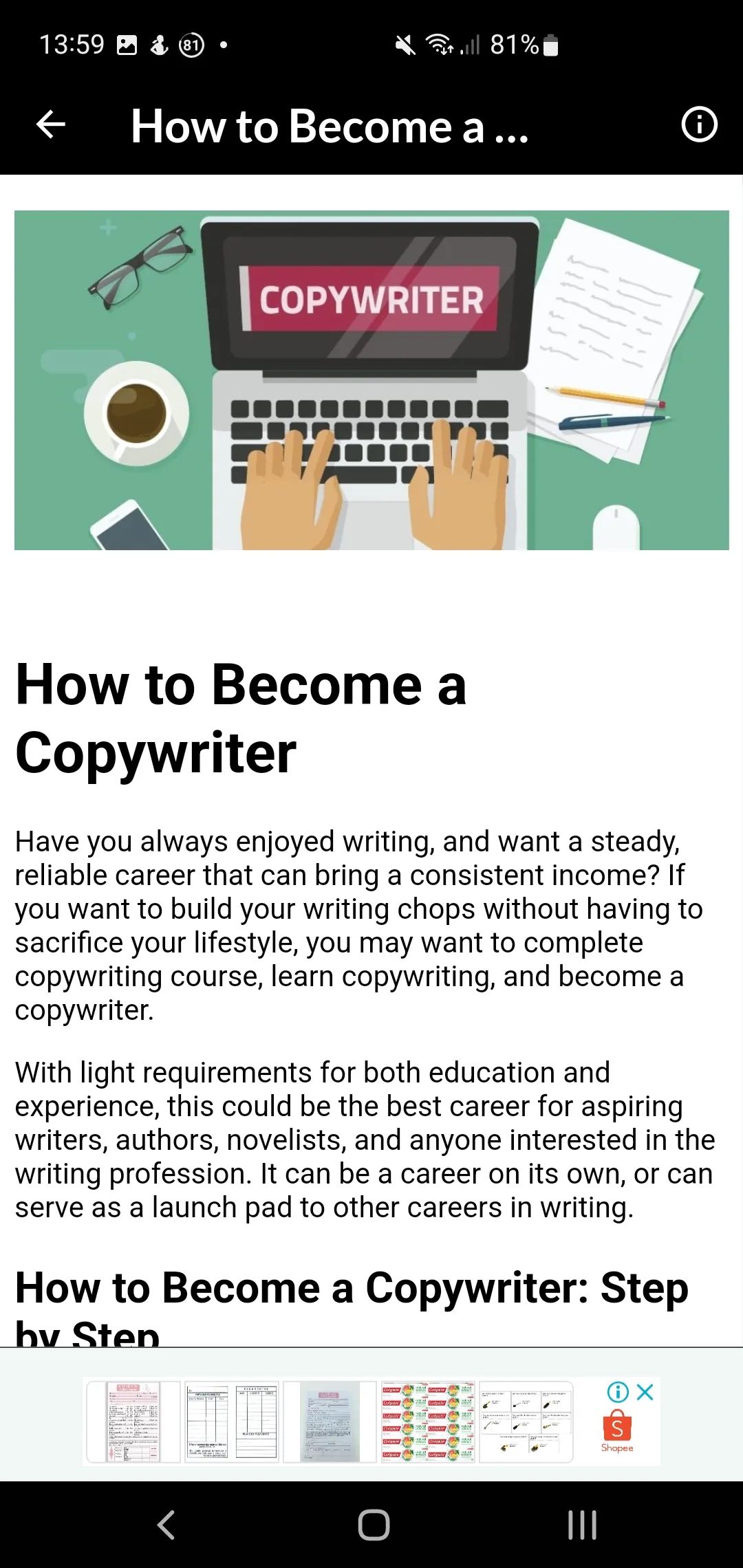 How to Become a Copywriter | Indus Appstore | Screenshot