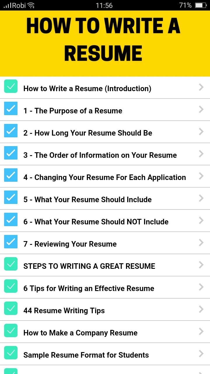 Resume Formats: PDF Templates | Indus Appstore | Screenshot