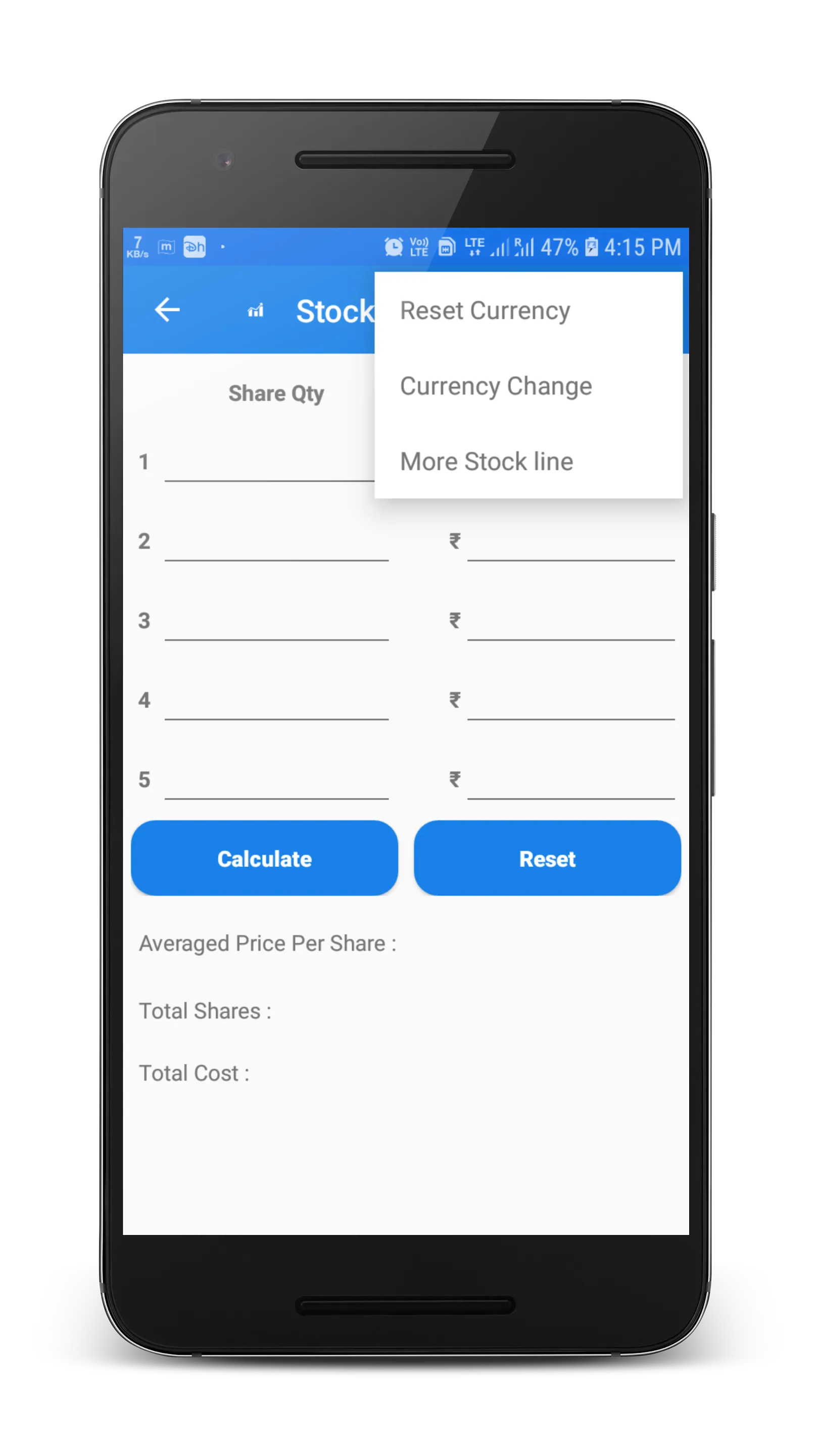 Stock Avg. & Profit Calculator | Indus Appstore | Screenshot