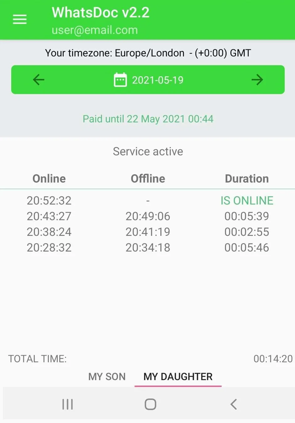 LastSeenOn - Online Tracker | Indus Appstore | Screenshot