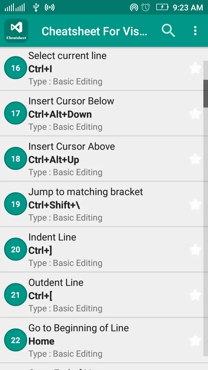 Cheatsheet For Visual Studio | Indus Appstore | Screenshot