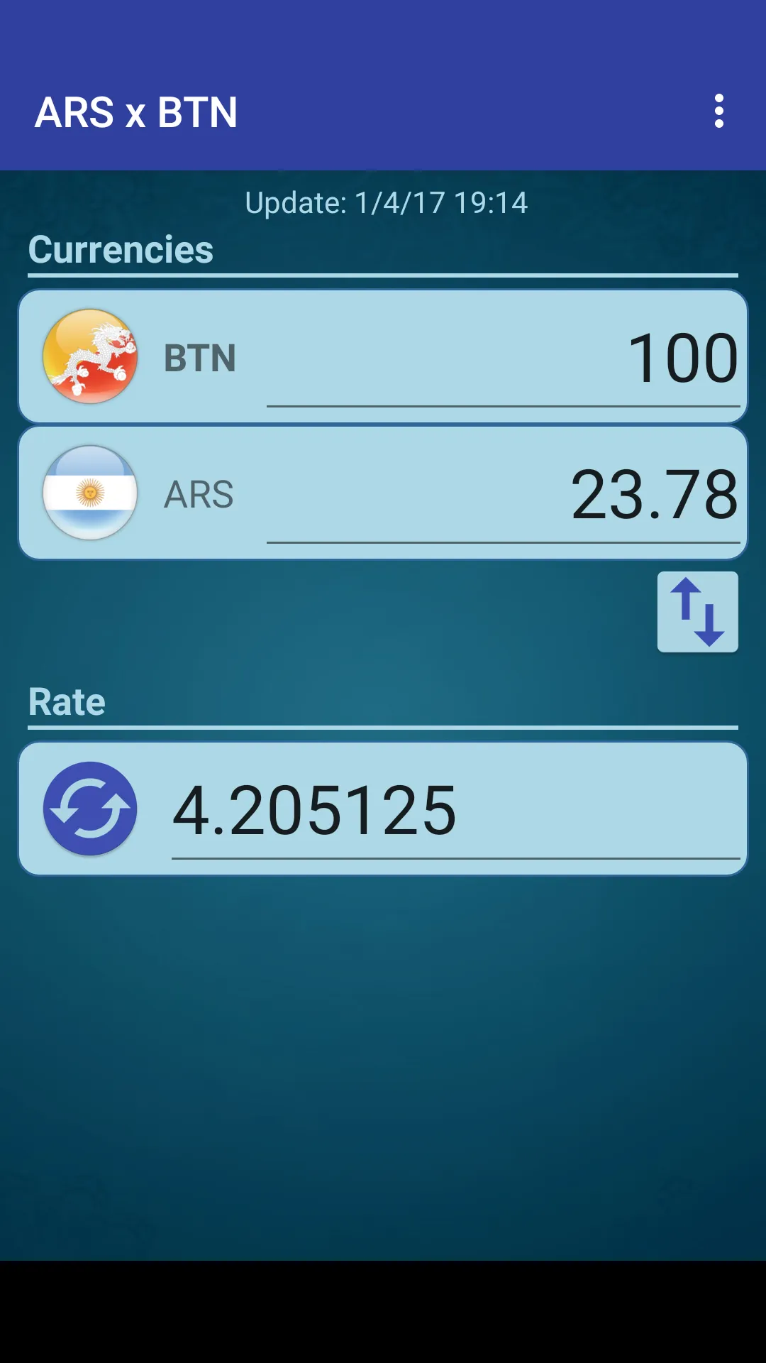 Arg. Peso x Bhutanese Ngultrum | Indus Appstore | Screenshot