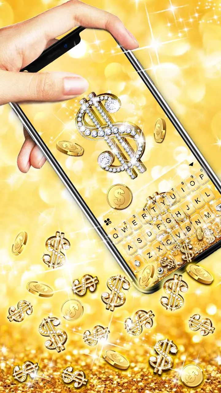 Golden Dollar Gravity Keyboard | Indus Appstore | Screenshot