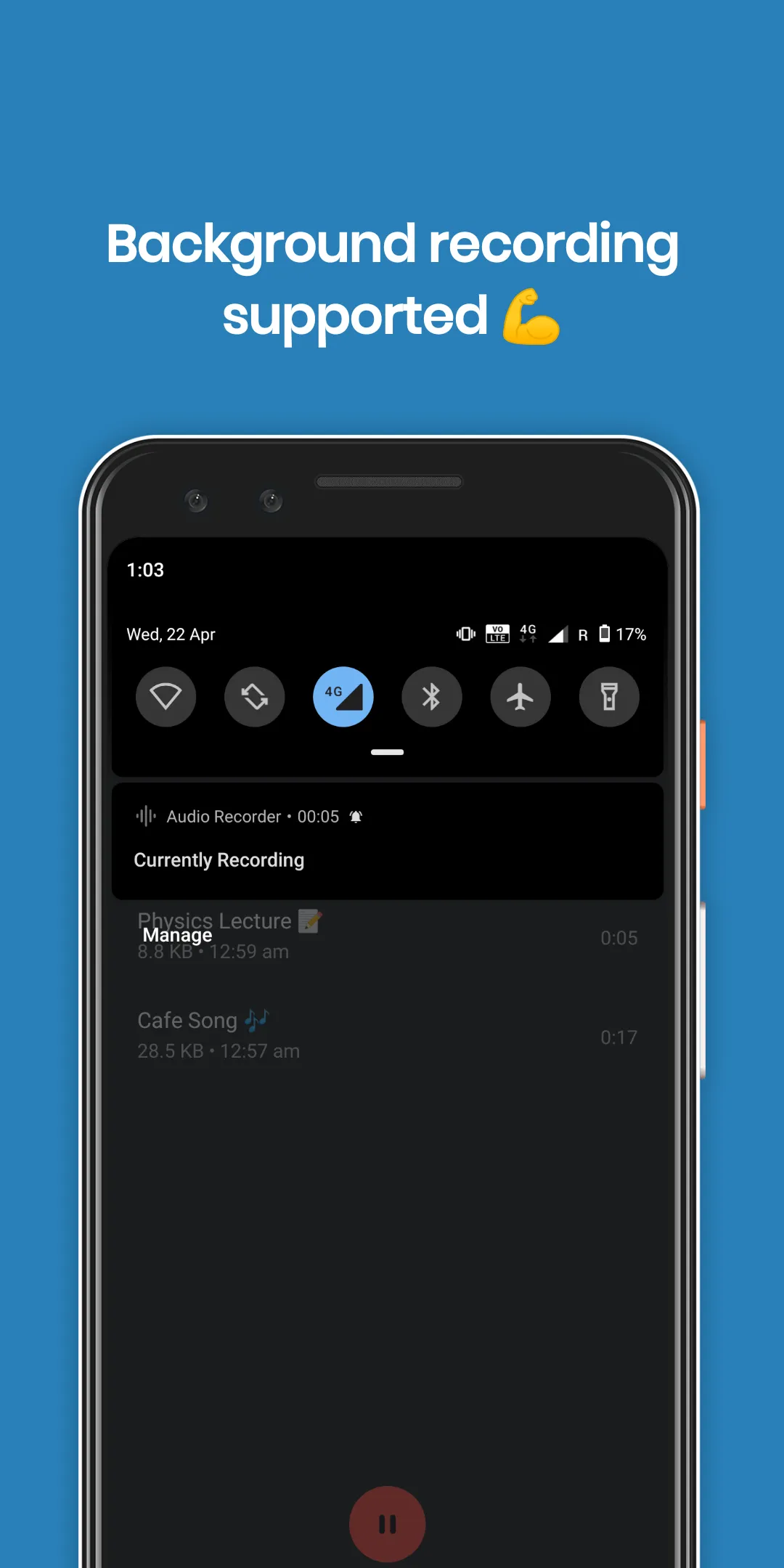 Audio Recorder - Simple audio  | Indus Appstore | Screenshot