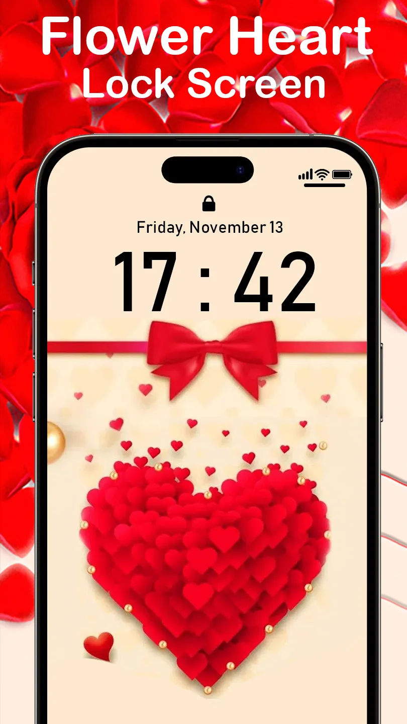 Rose Heart Lock Screen | Indus Appstore | Screenshot