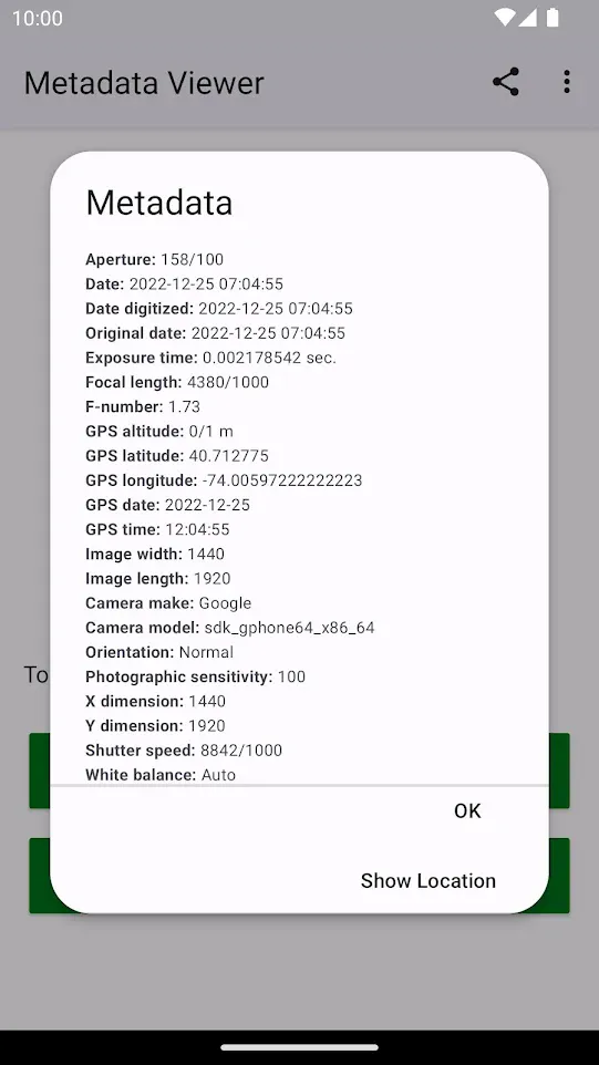 Photo Metadata Viewer | Indus Appstore | Screenshot