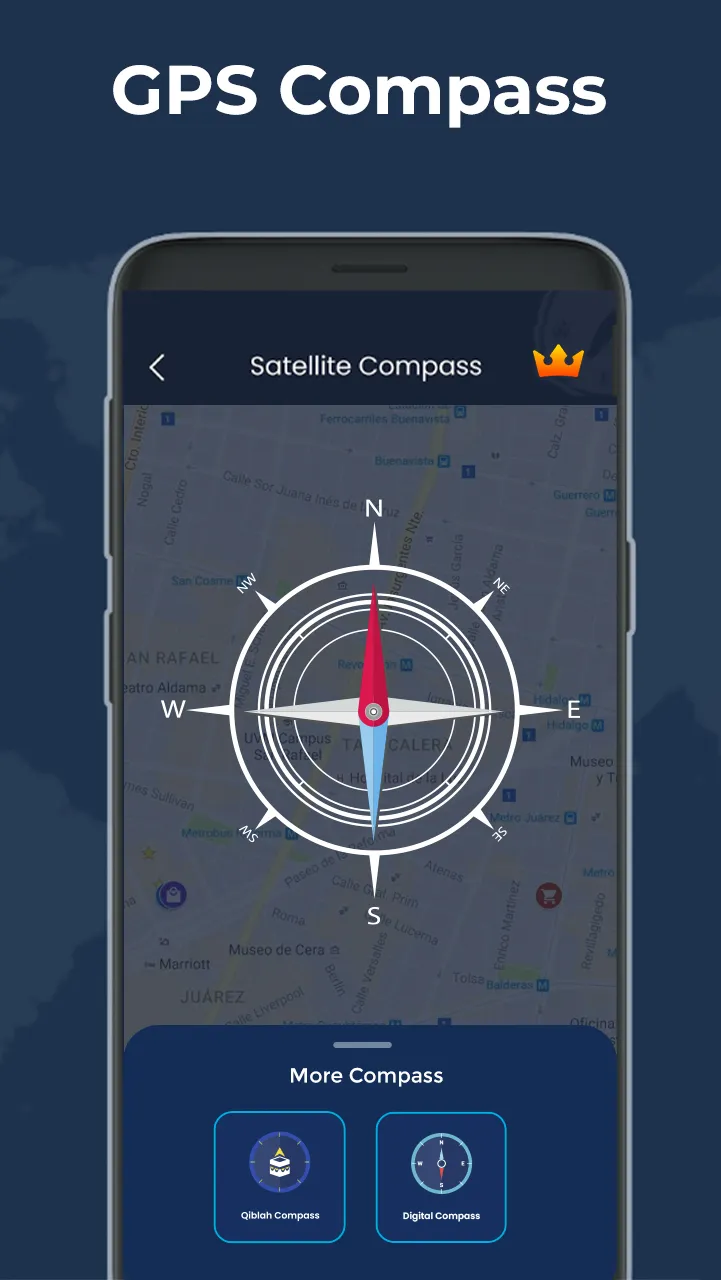 Qibla Compass Map: GPS Compass | Indus Appstore | Screenshot