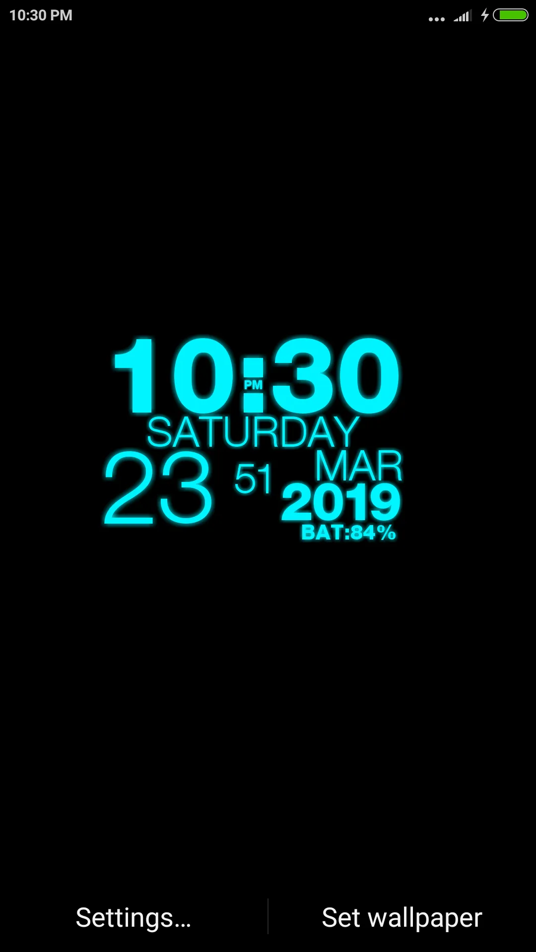 Digital Clock Wallpaper Clock | Indus Appstore | Screenshot