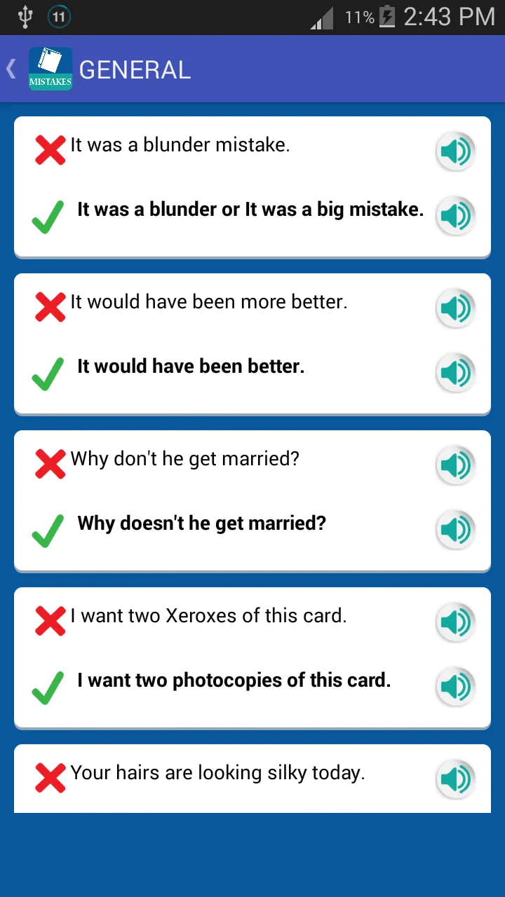 Common English Mistakes | Indus Appstore | Screenshot