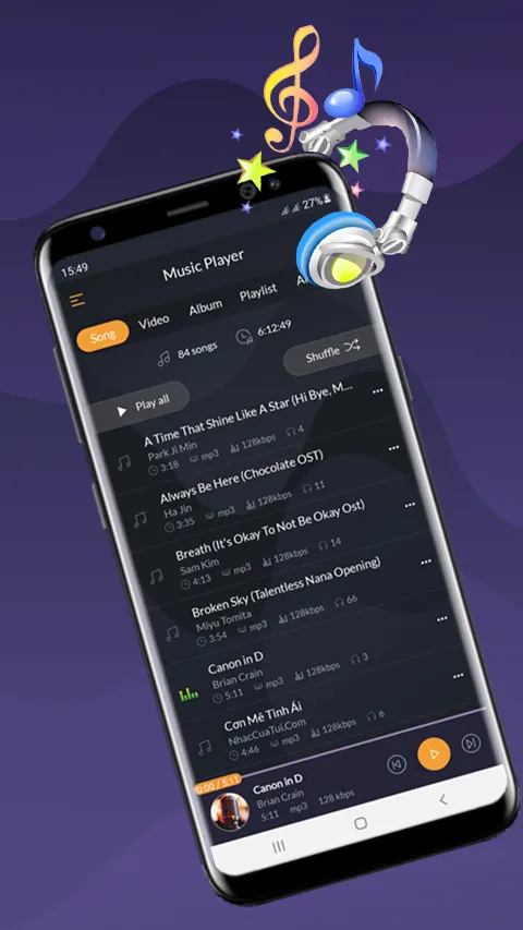 Music Player - MP3 Player, Vid | Indus Appstore | Screenshot