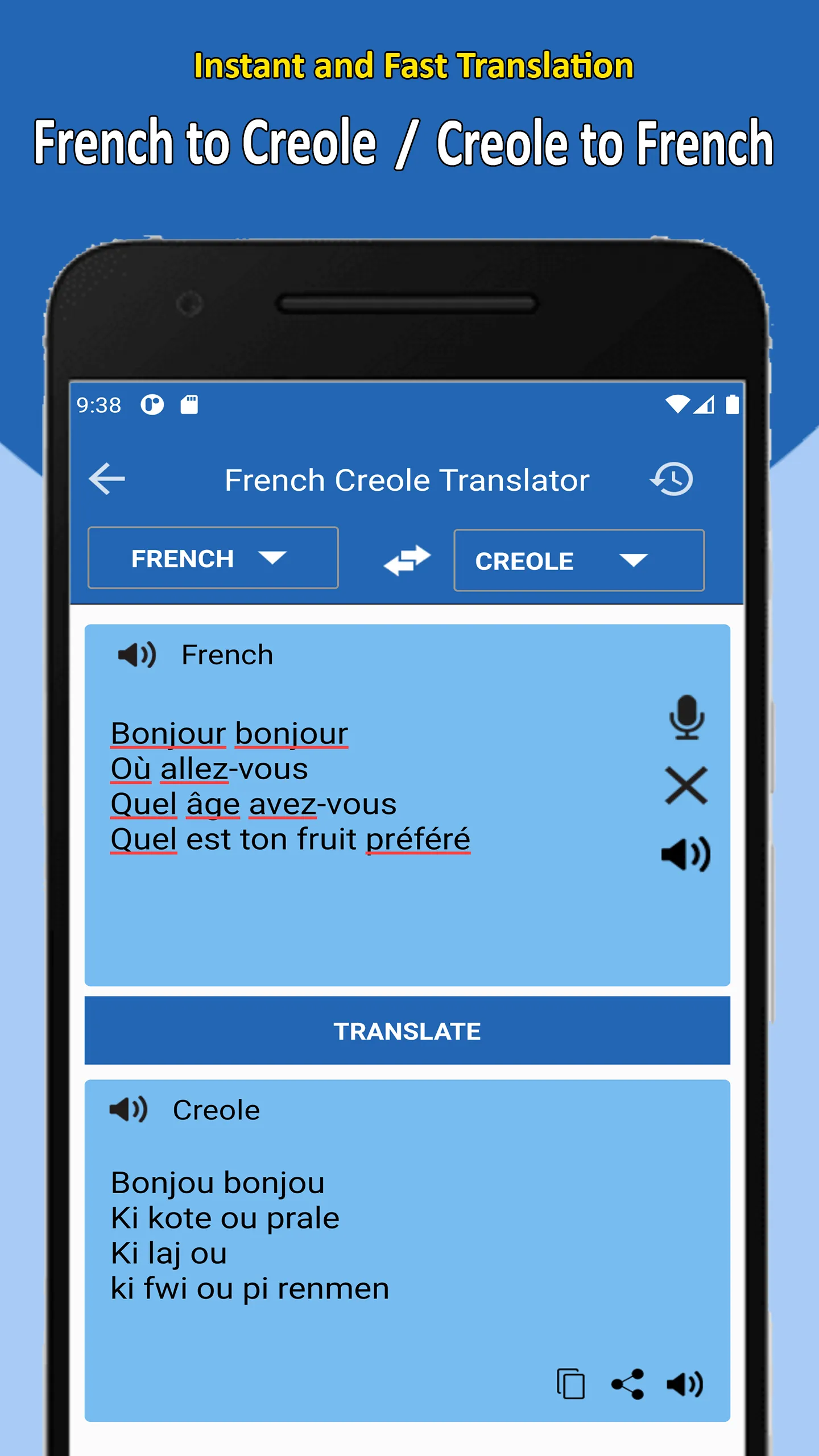 French Creole Translator | Indus Appstore | Screenshot