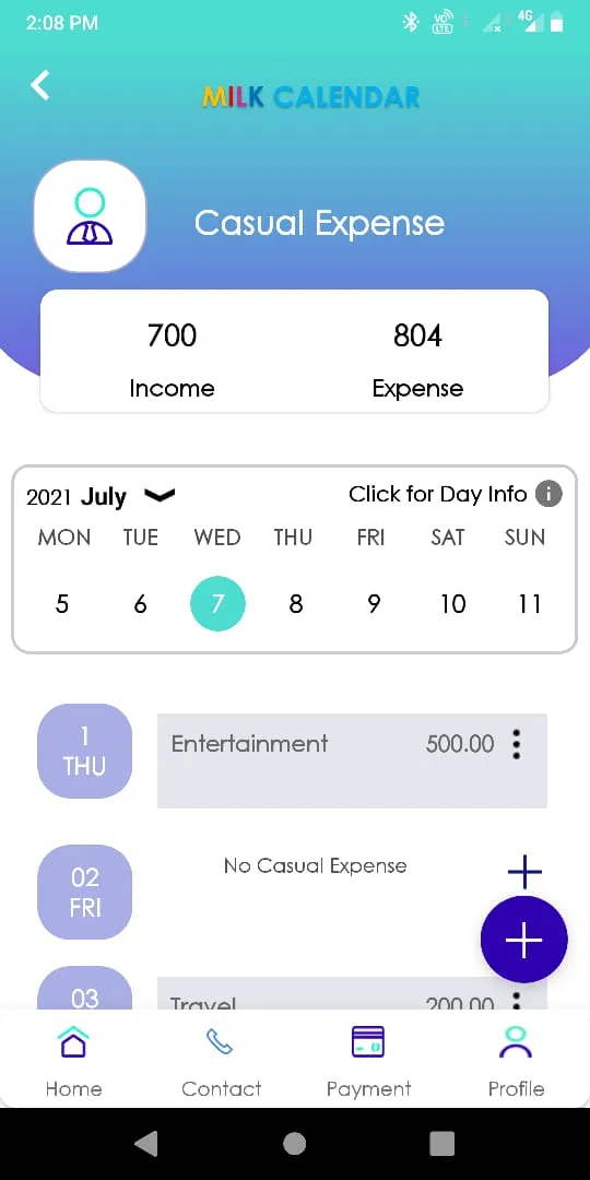 Milk Calendar | Indus Appstore | Screenshot