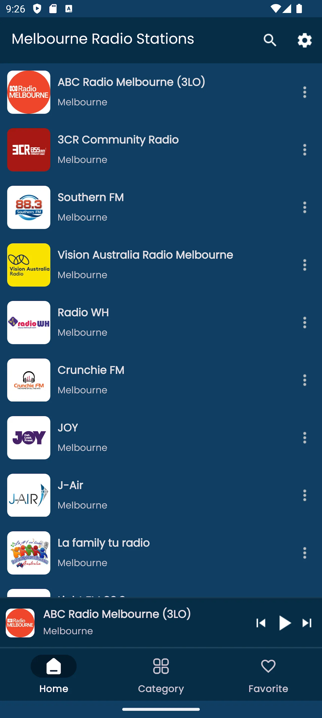 Radios from Melbourne | Indus Appstore | Screenshot