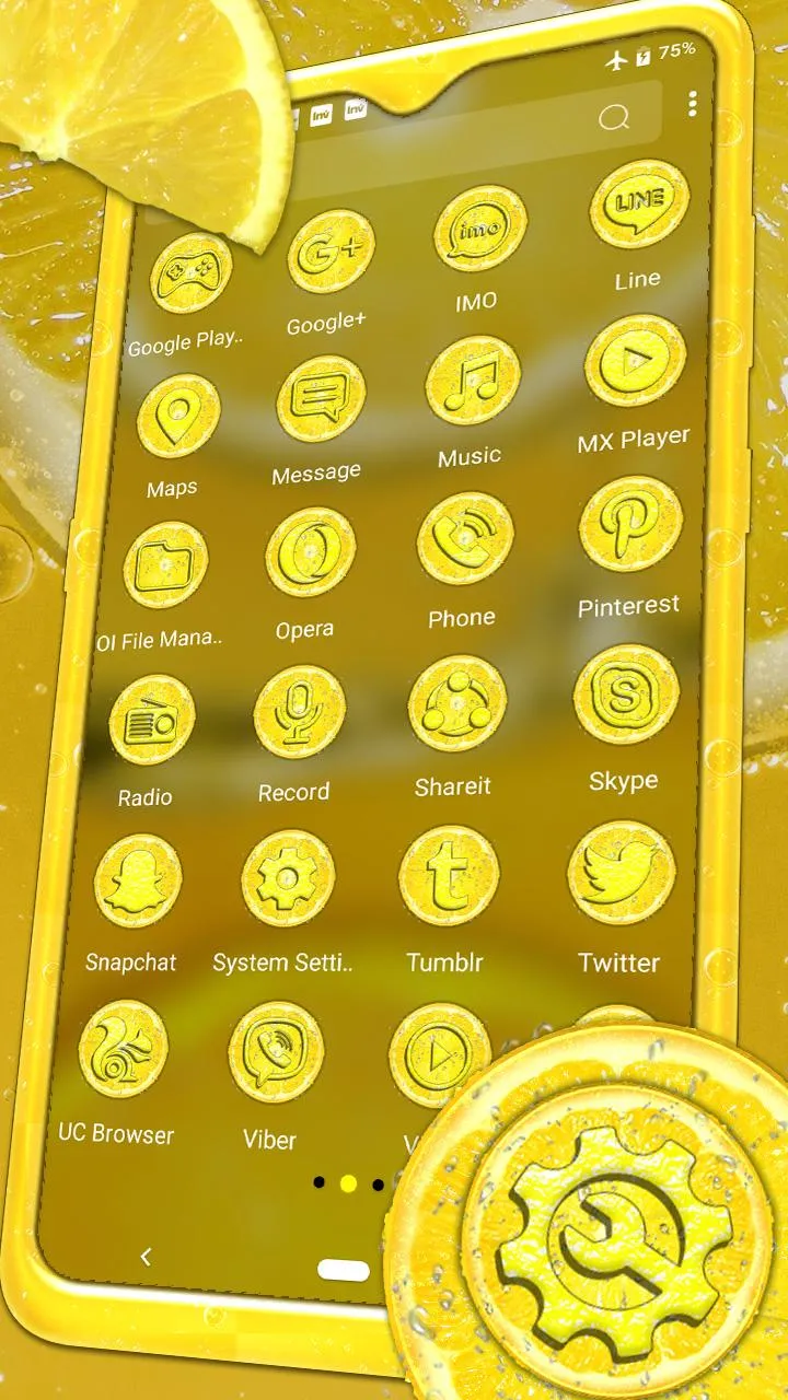 Yellow Lemon Theme Launcher | Indus Appstore | Screenshot