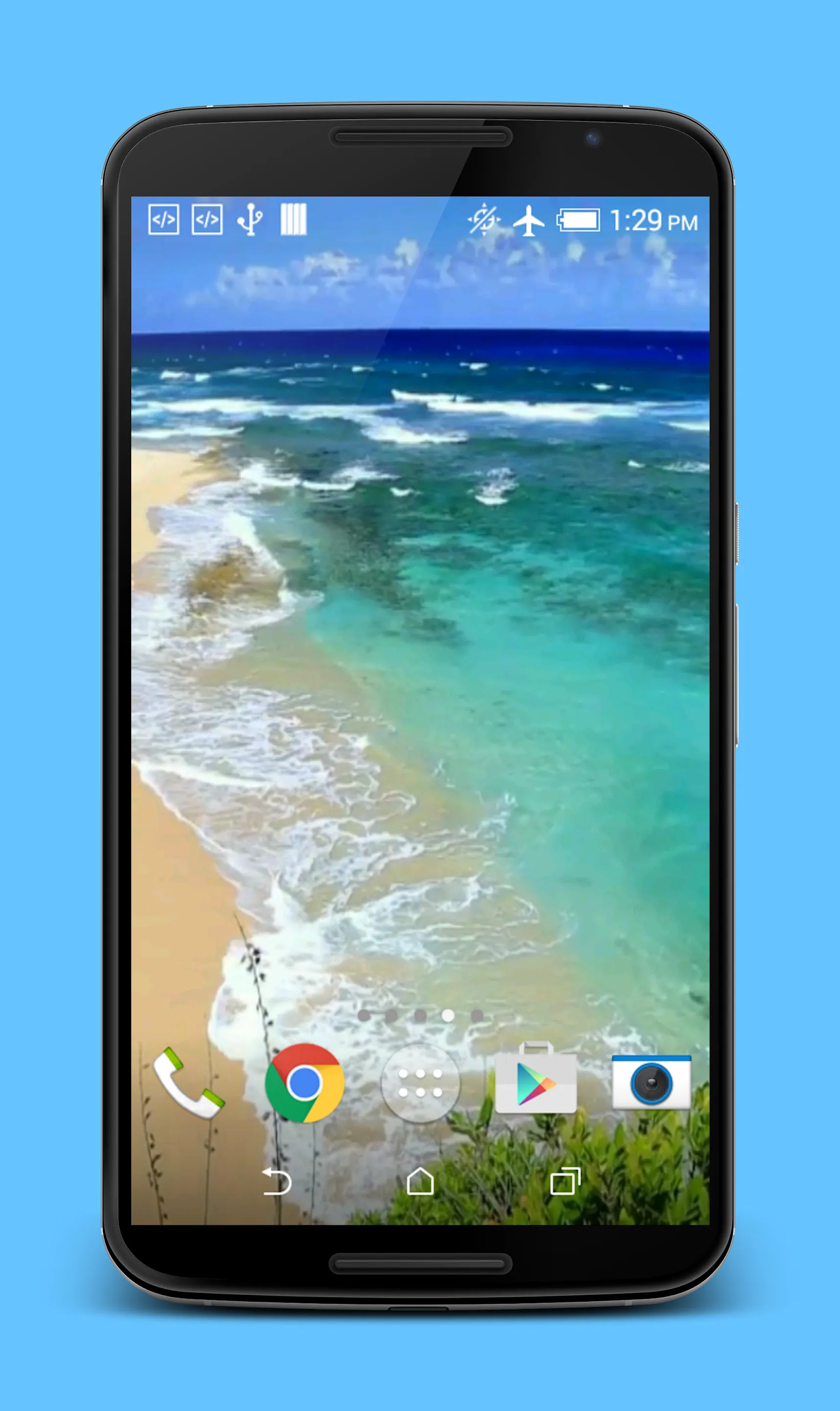 Waves on Beach Live Wallpaper | Indus Appstore | Screenshot