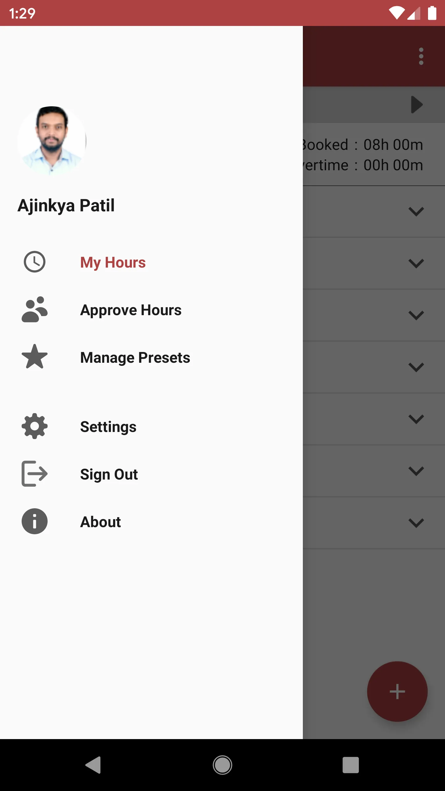 Infor LN Hours Registration | Indus Appstore | Screenshot