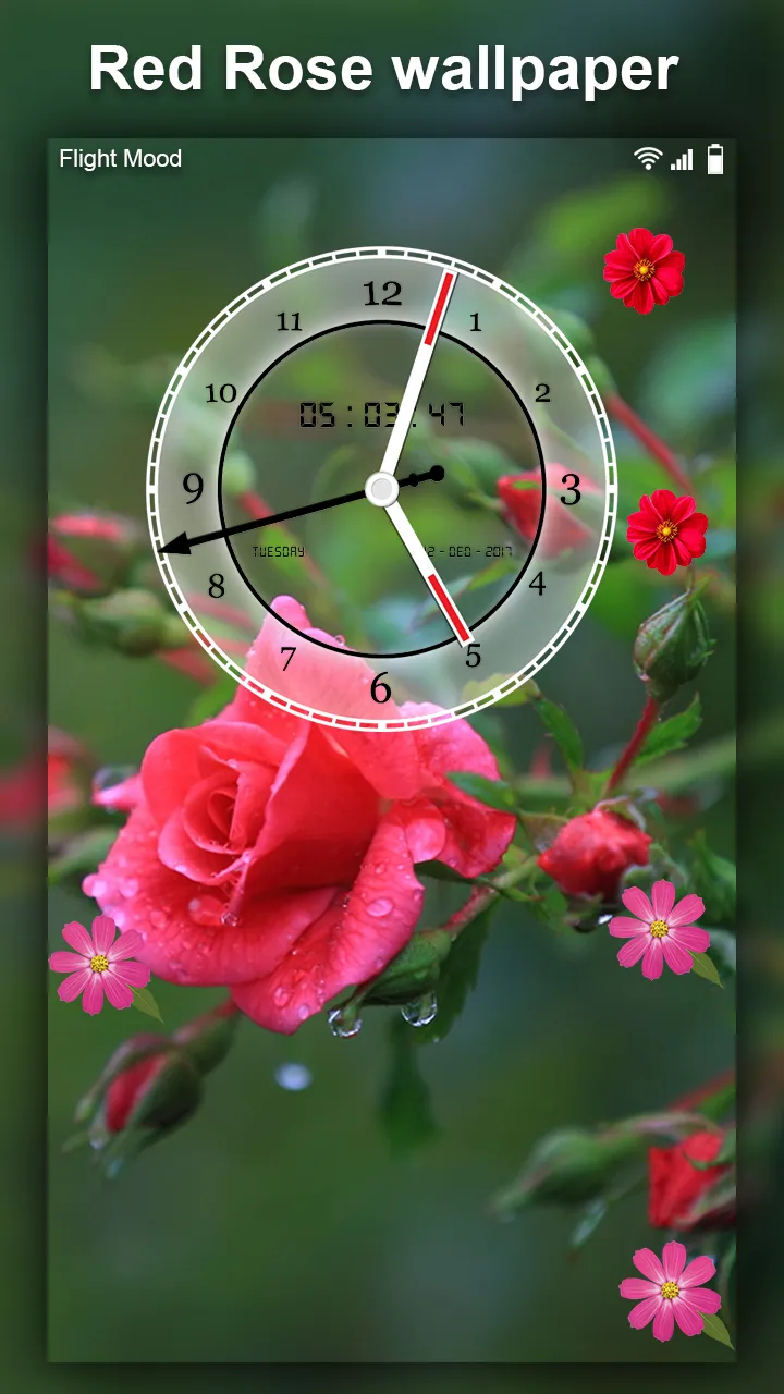 Flower Clock Live wallpaper–HD | Indus Appstore | Screenshot