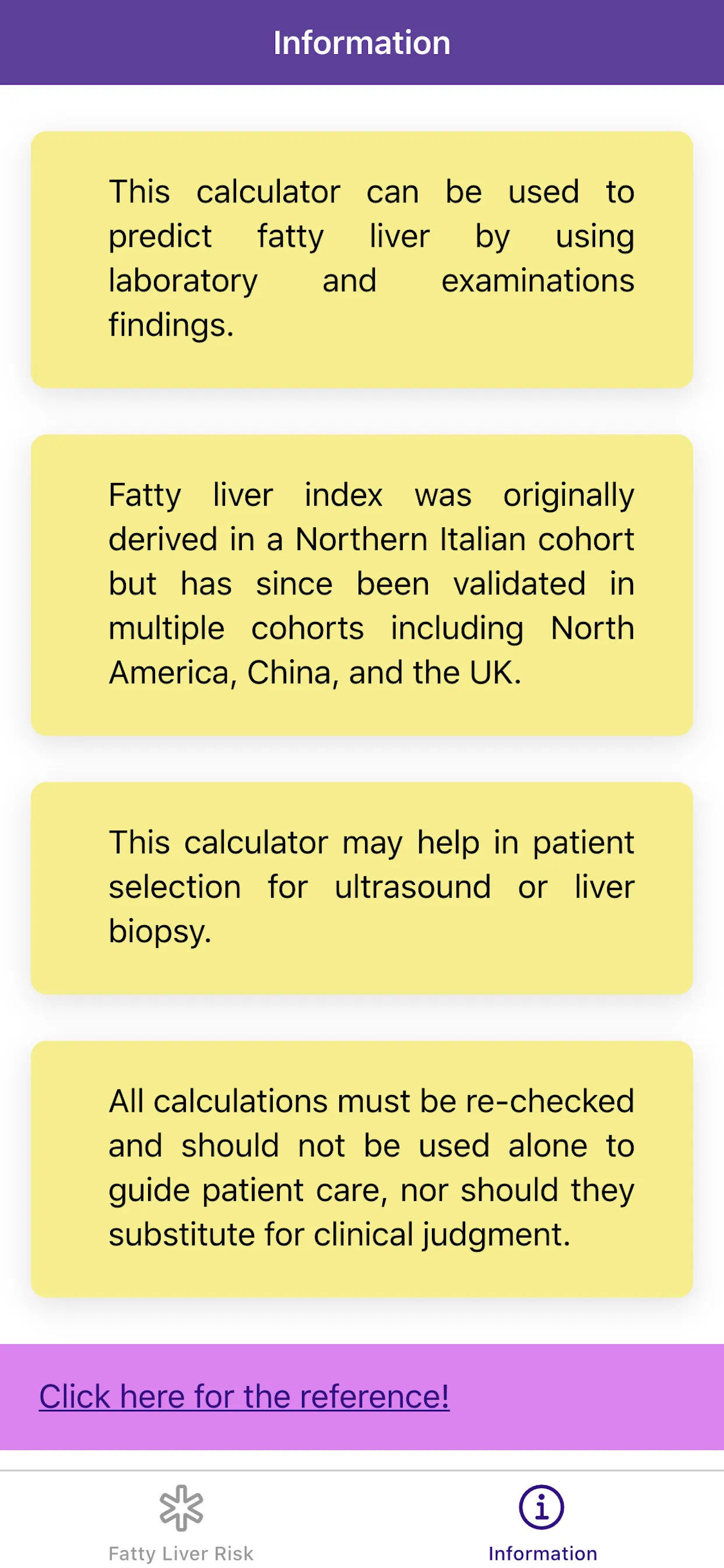 Fatty Liver Risk | Indus Appstore | Screenshot