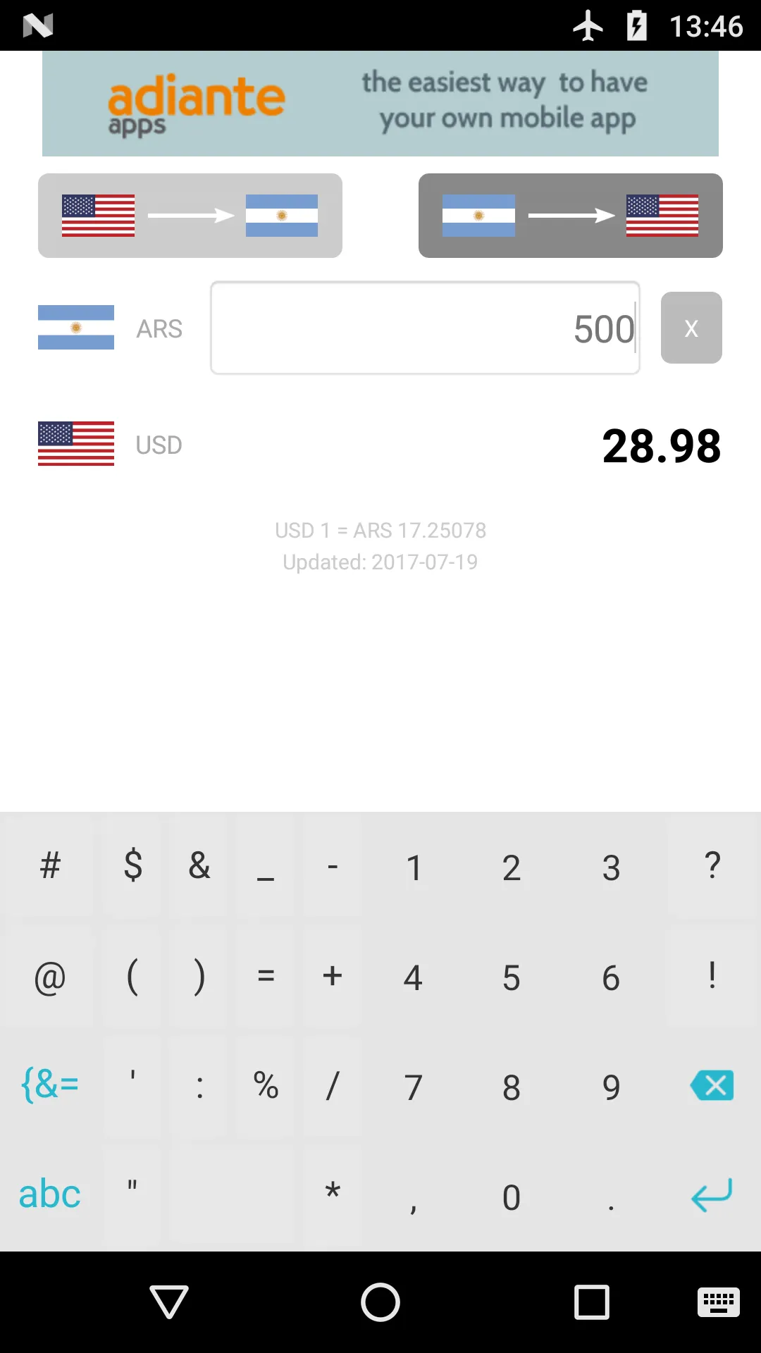 Dollar to Argentine Peso | Indus Appstore | Screenshot