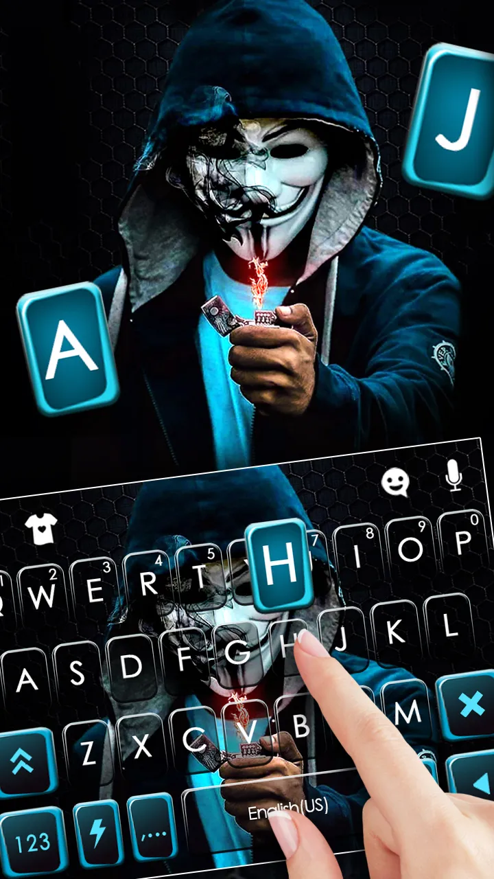 Anonymous Lighter Keyboard Bac | Indus Appstore | Screenshot